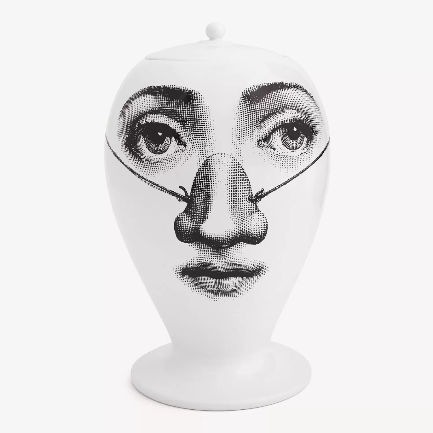 Vases<Fornasetti Vase Burlone White/Black