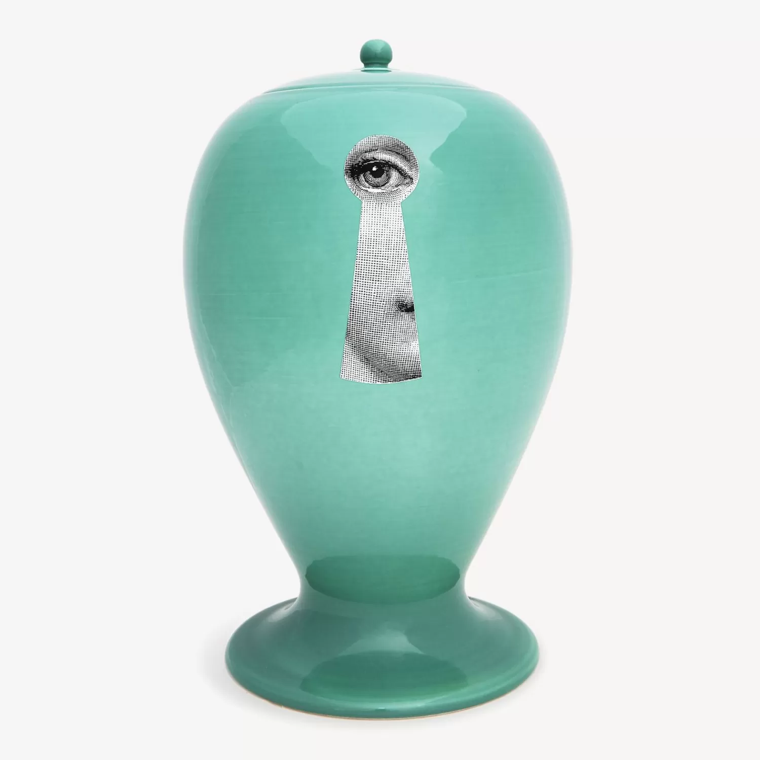 Vases<Fornasetti Vase Chiave/Serratura Green/Black