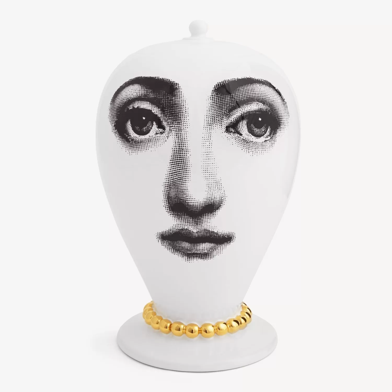 Vases<Fornasetti Vase Collana White/Black/Gold