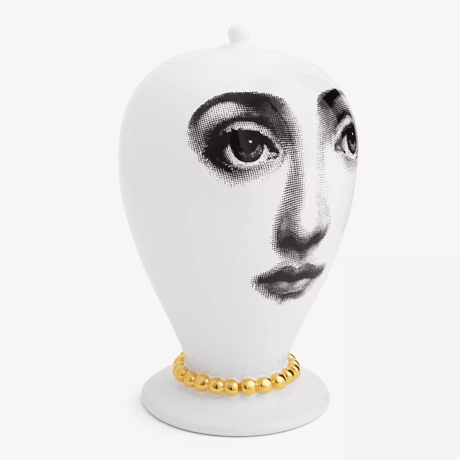 Vases<Fornasetti Vase Collana White/Black/Gold