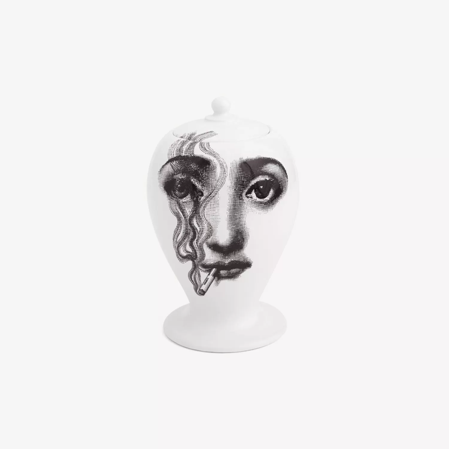 Vases<Fornasetti Vase Il Fumo Fa Male White/Black