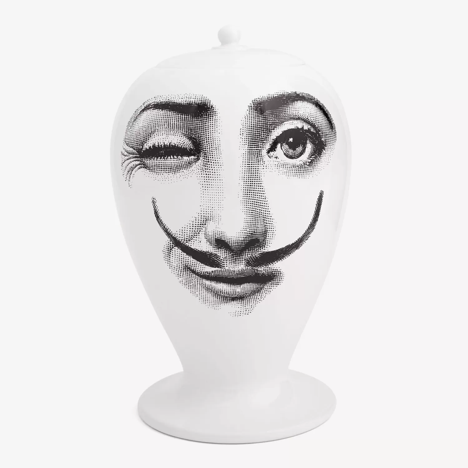 Vases<Fornasetti Vase La Femme Aux Moustaches White/Black