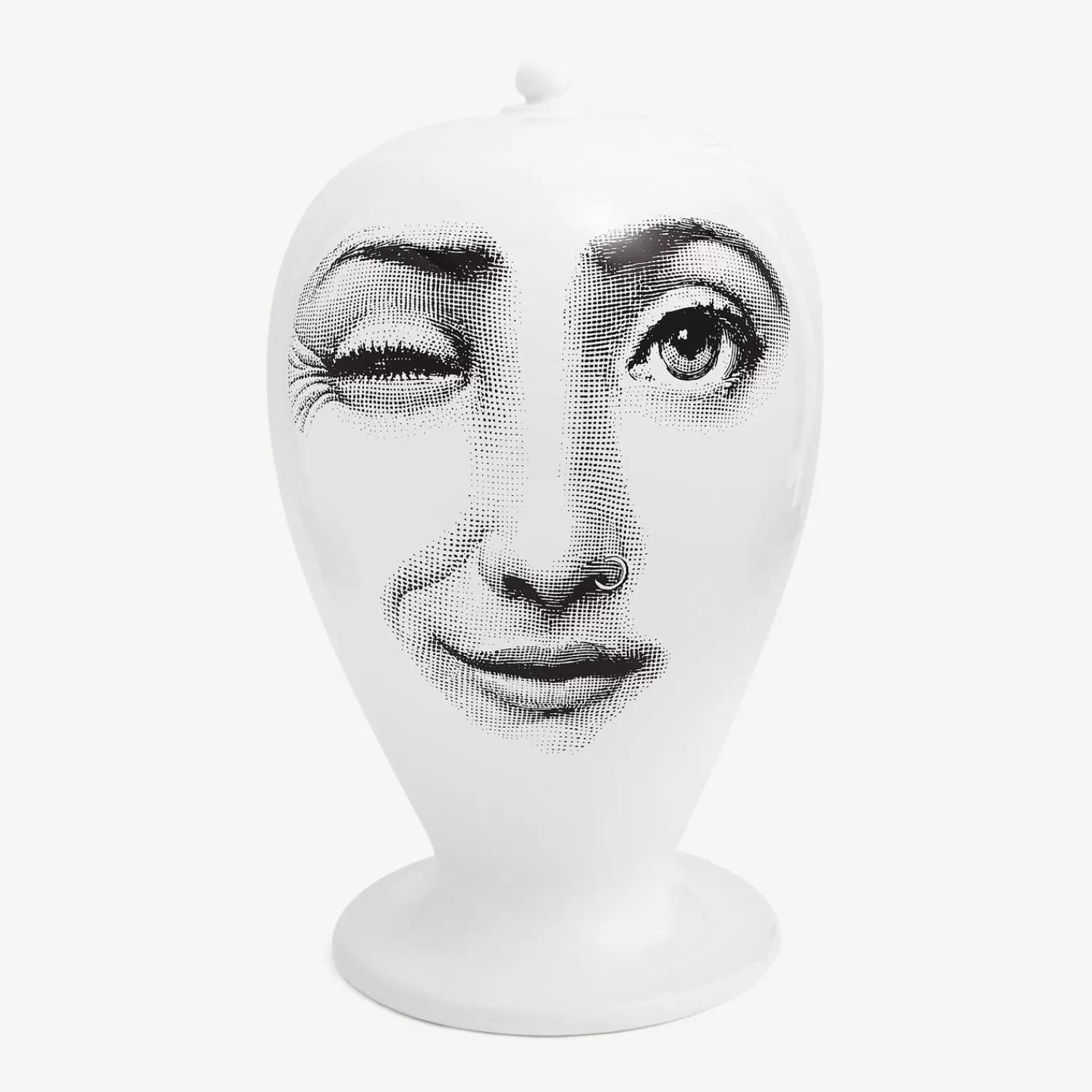 Vases<Fornasetti Vase Piercing White/Black