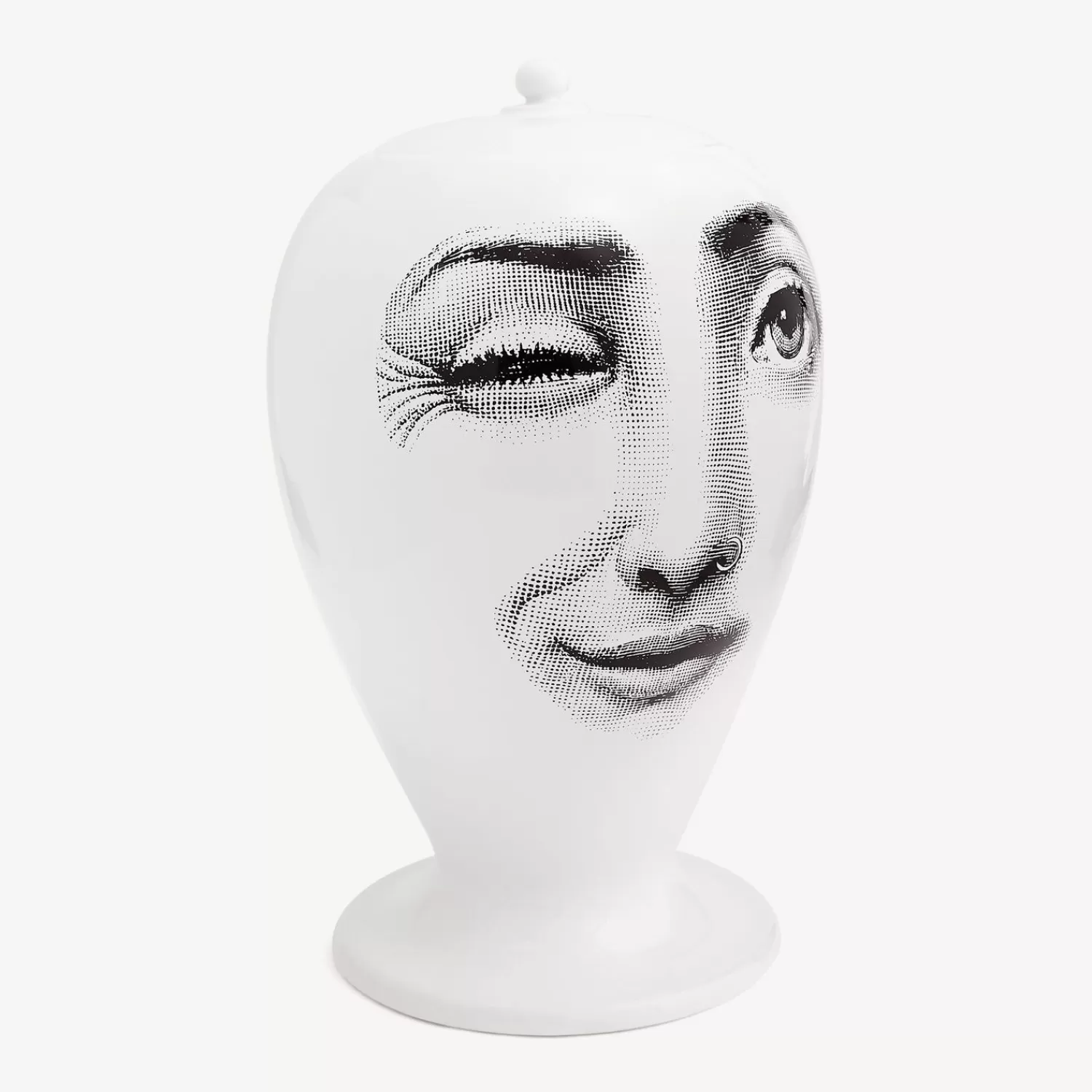 Vases<Fornasetti Vase Piercing White/Black