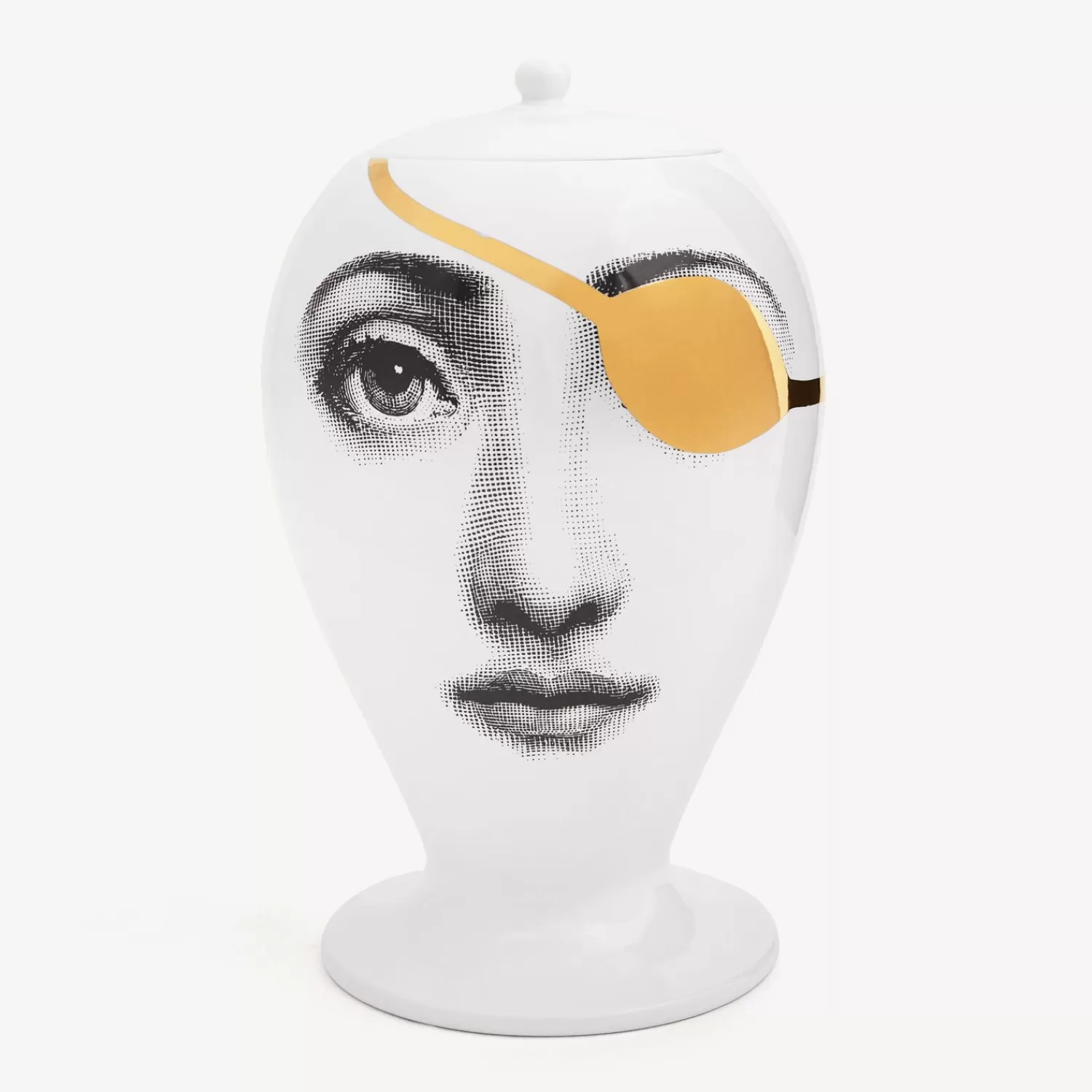 Vases<Fornasetti Vase Pirata White/Black/Gold