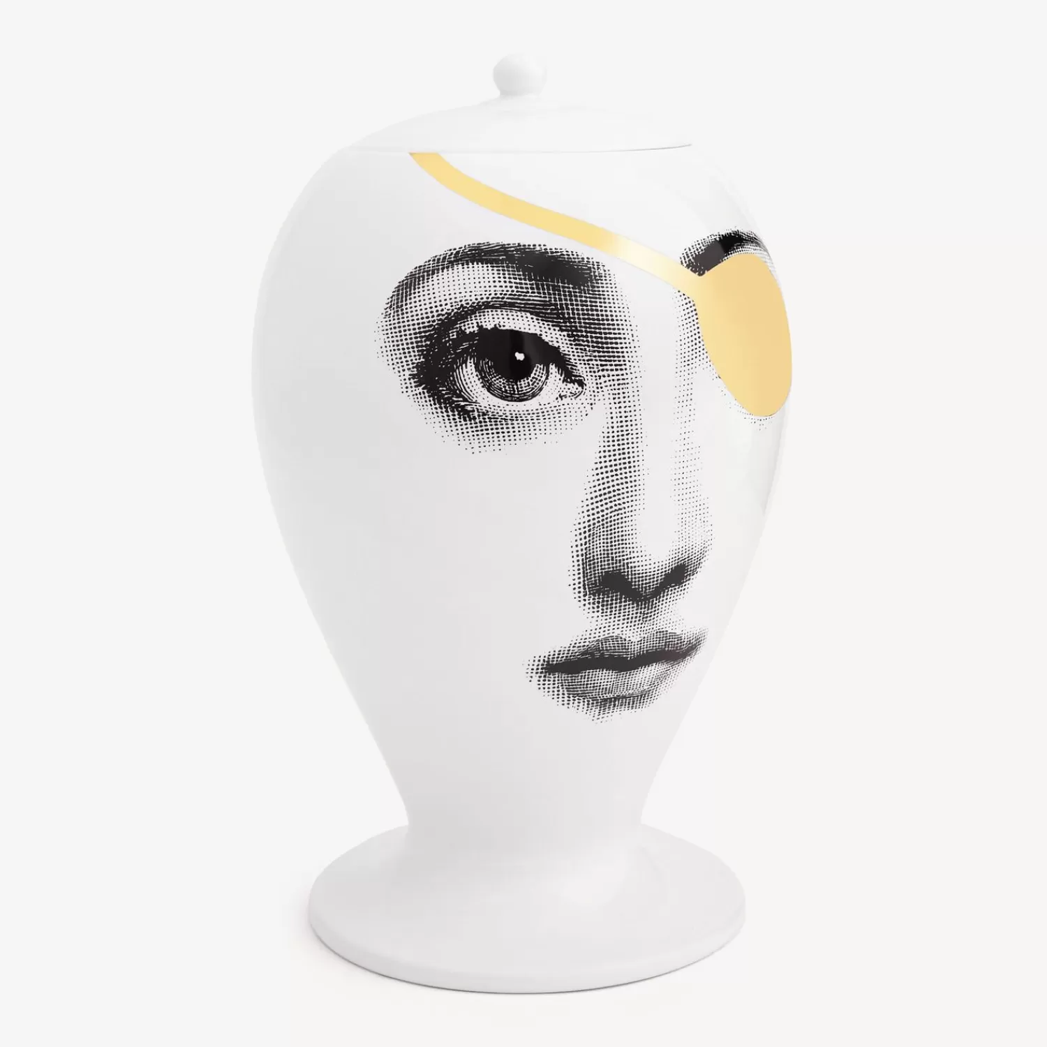 Vases<Fornasetti Vase Pirata White/Black/Gold