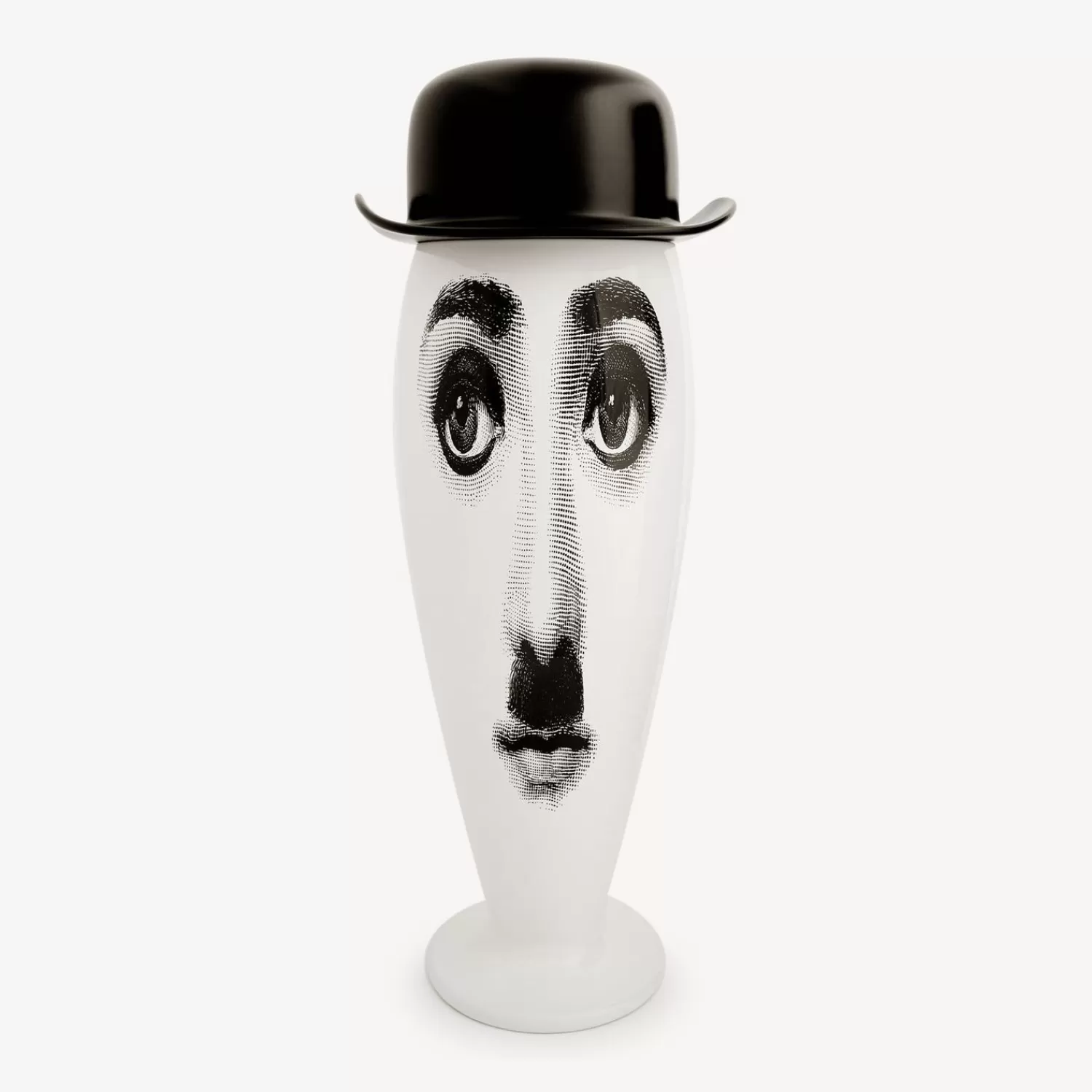 Vases<Fornasetti Vase Smilzo Charlot White/Black