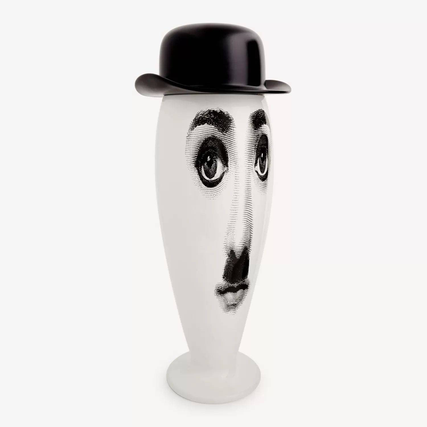 Vases<Fornasetti Vase Smilzo Charlot White/Black