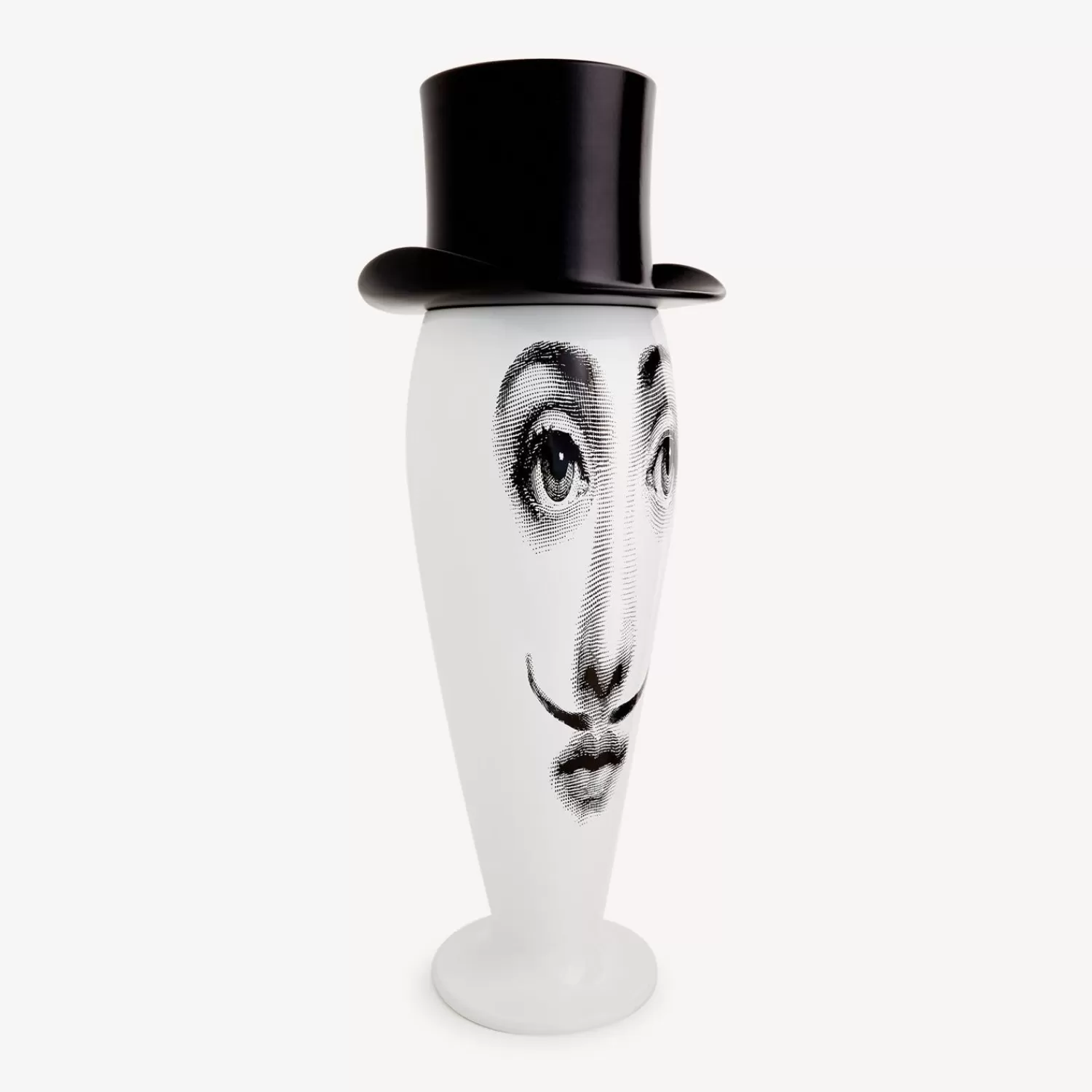 Vases<Fornasetti Vase Smilzo Moustache White/Black