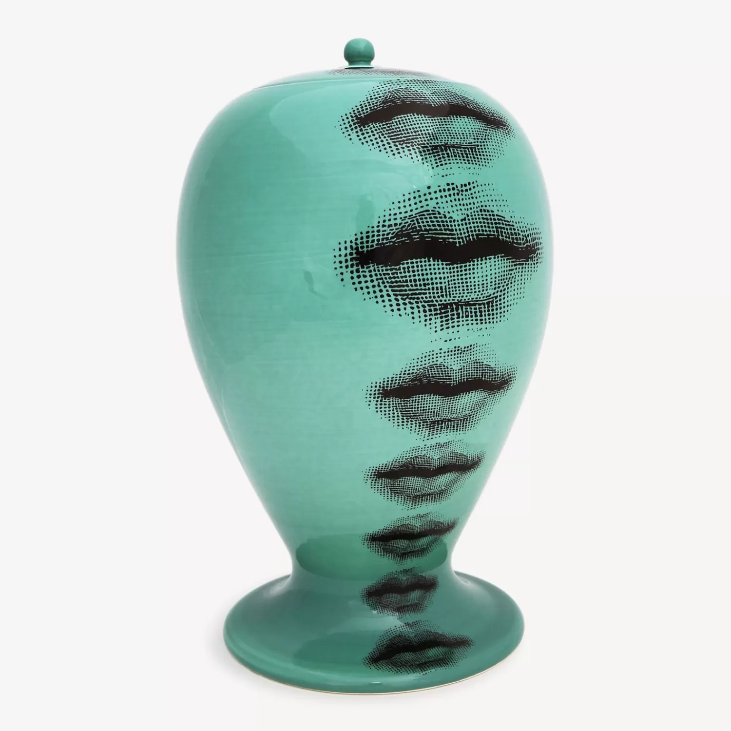 Vases<Fornasetti Vaso Bocche Green/Black