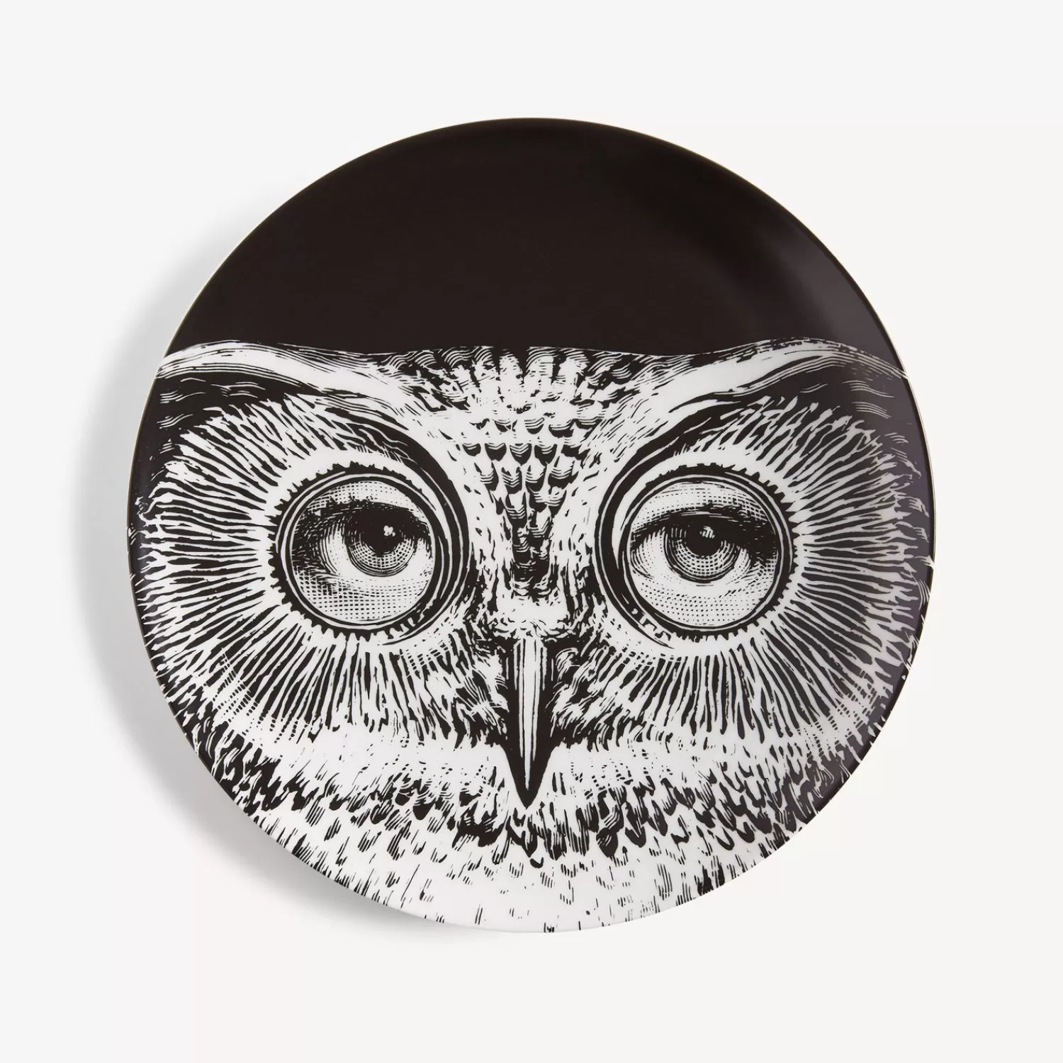 Animals<Fornasetti Wall Plate Tema E Variazioni N.105 White/Black