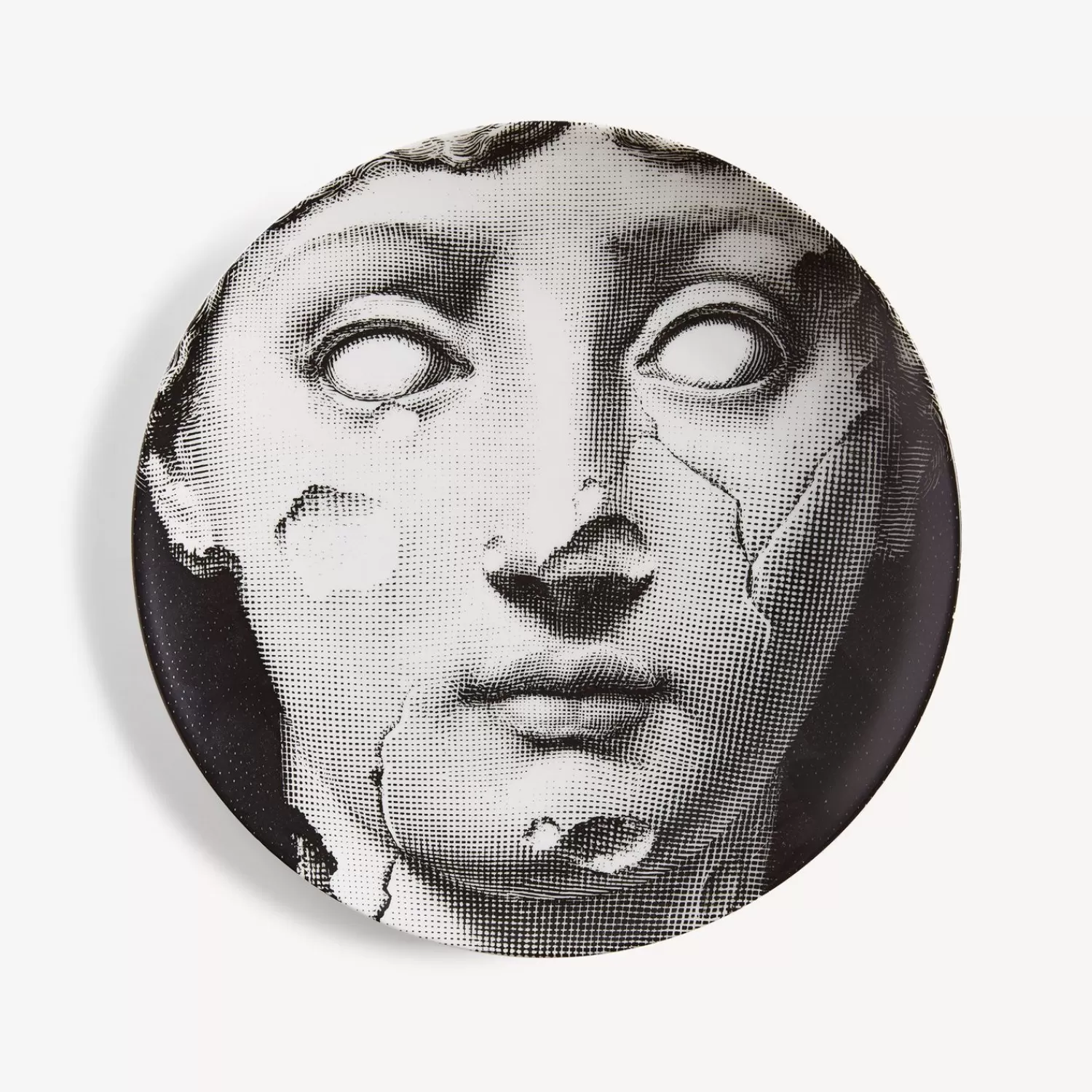 Antiquity<Fornasetti Wall Plate Tema E Variazioni N.125 White/Black