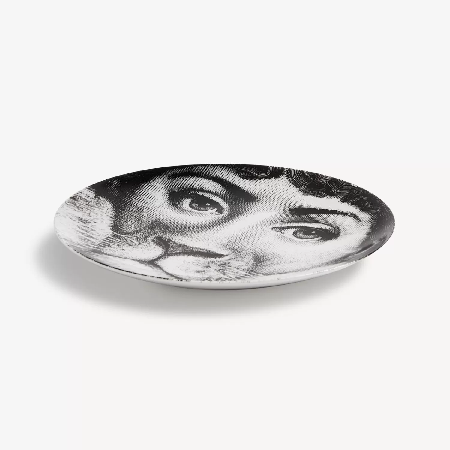 Animals<Fornasetti Wall Plate Tema E Variazioni N.143 White/Black