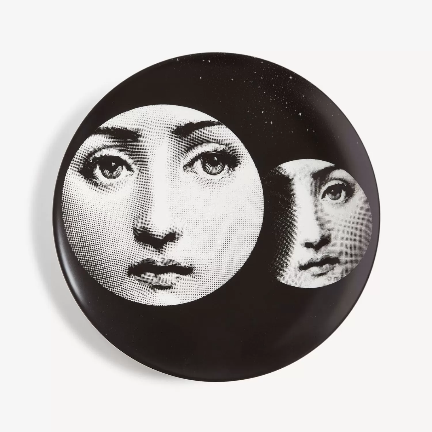 Soli<Fornasetti Wall Plate Tema E Variazioni N.150 White/Black
