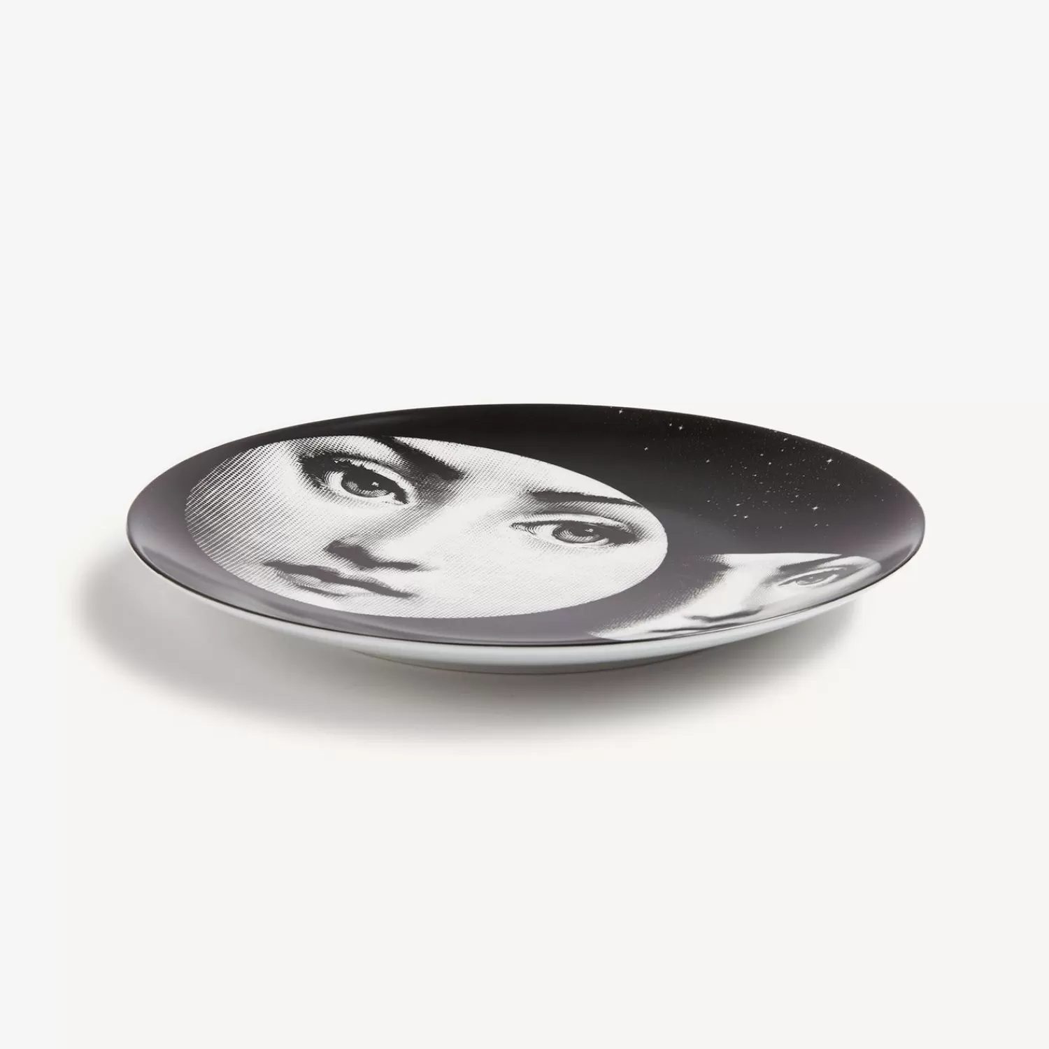 Soli<Fornasetti Wall Plate Tema E Variazioni N.150 White/Black