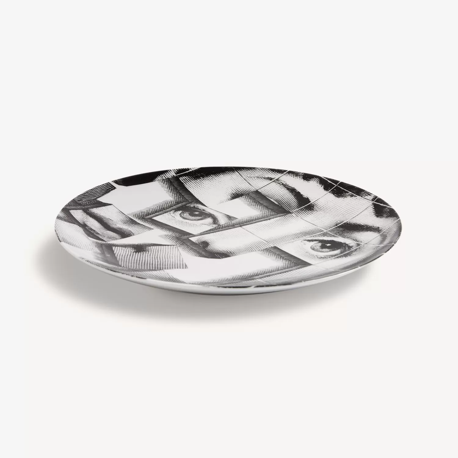 Surrealism<Fornasetti Wall Plate Tema E Variazioni N.180 White/Black