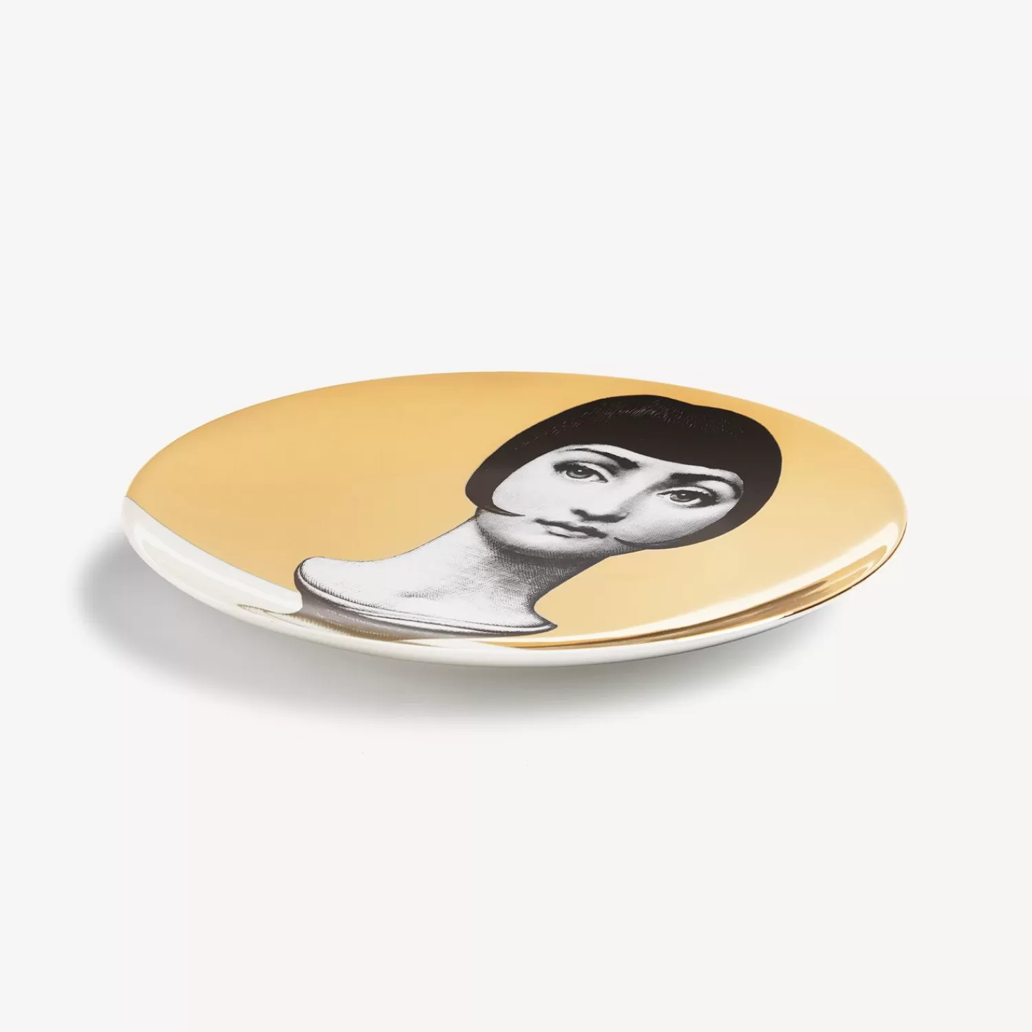 Antiquity<Fornasetti Wall Plate Tema E Variazioni N.192 White/Black/Gold