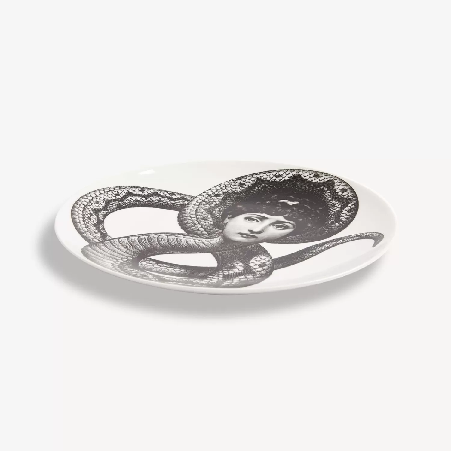 Animals<Fornasetti Wall Plate Tema E Variazioni N.198 White/Black