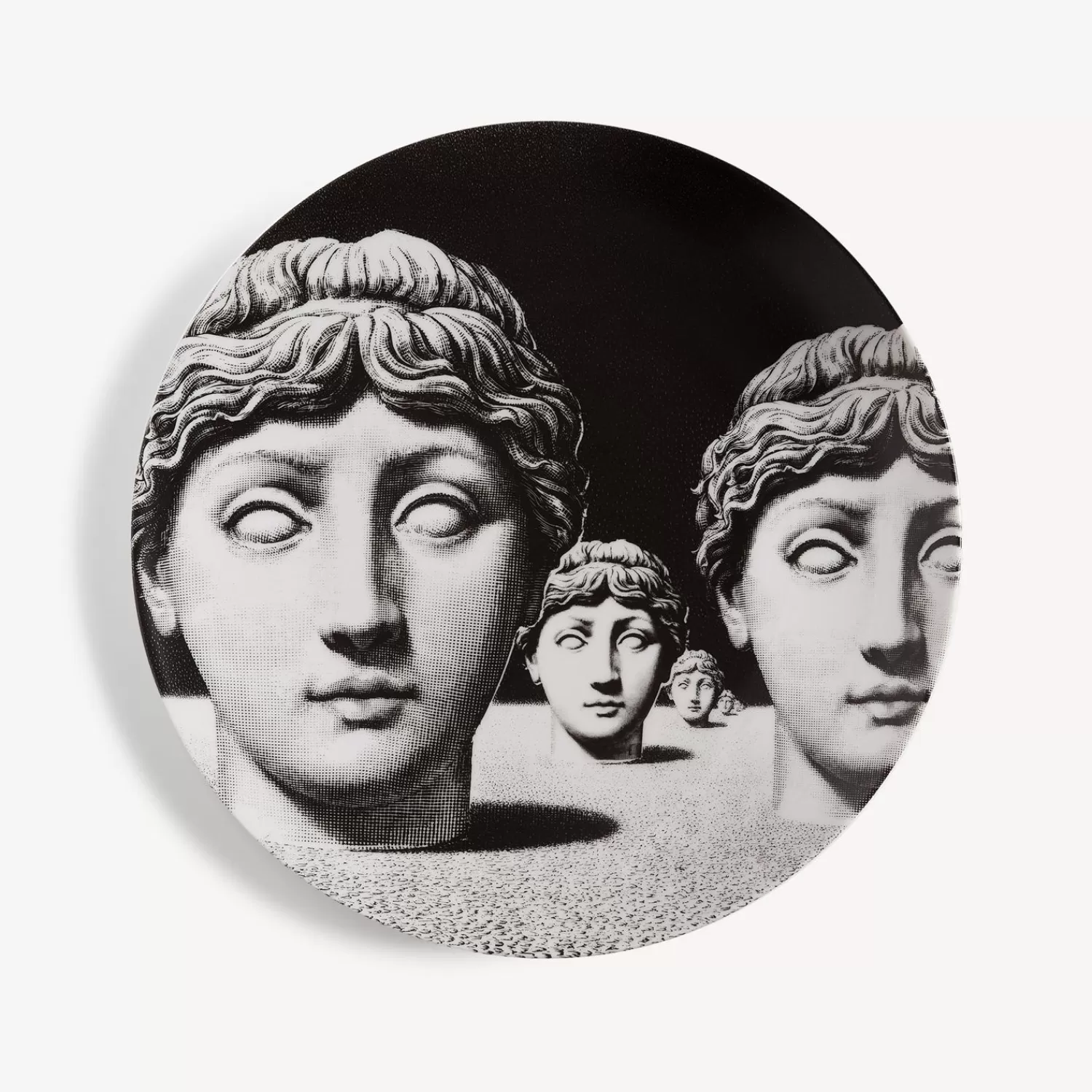 Antiquity<Fornasetti Wall Plate Tema E Variazioni N.205 White/Black