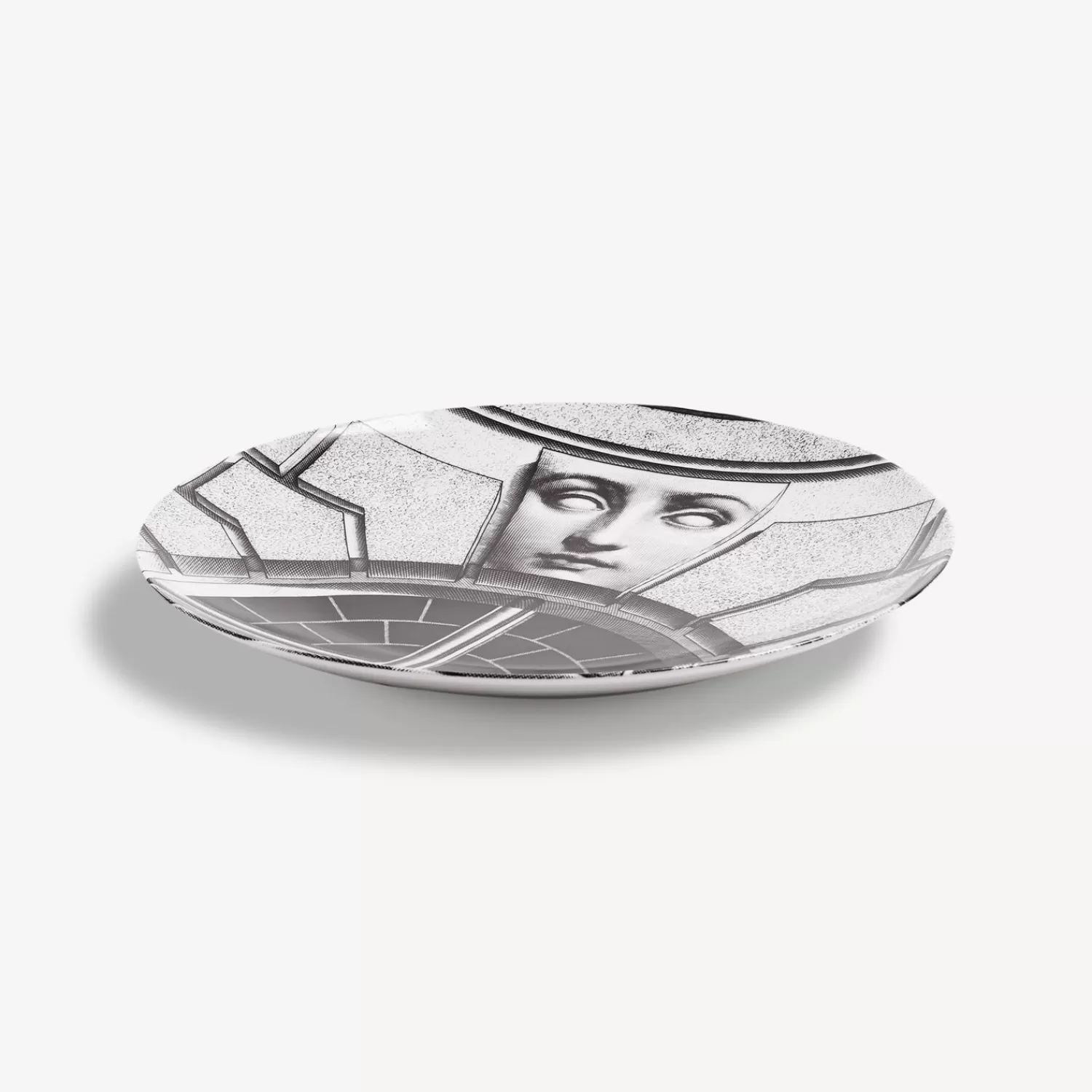 Antiquity<Fornasetti Wall Plate Tema E Variazioni N.212 White/Black