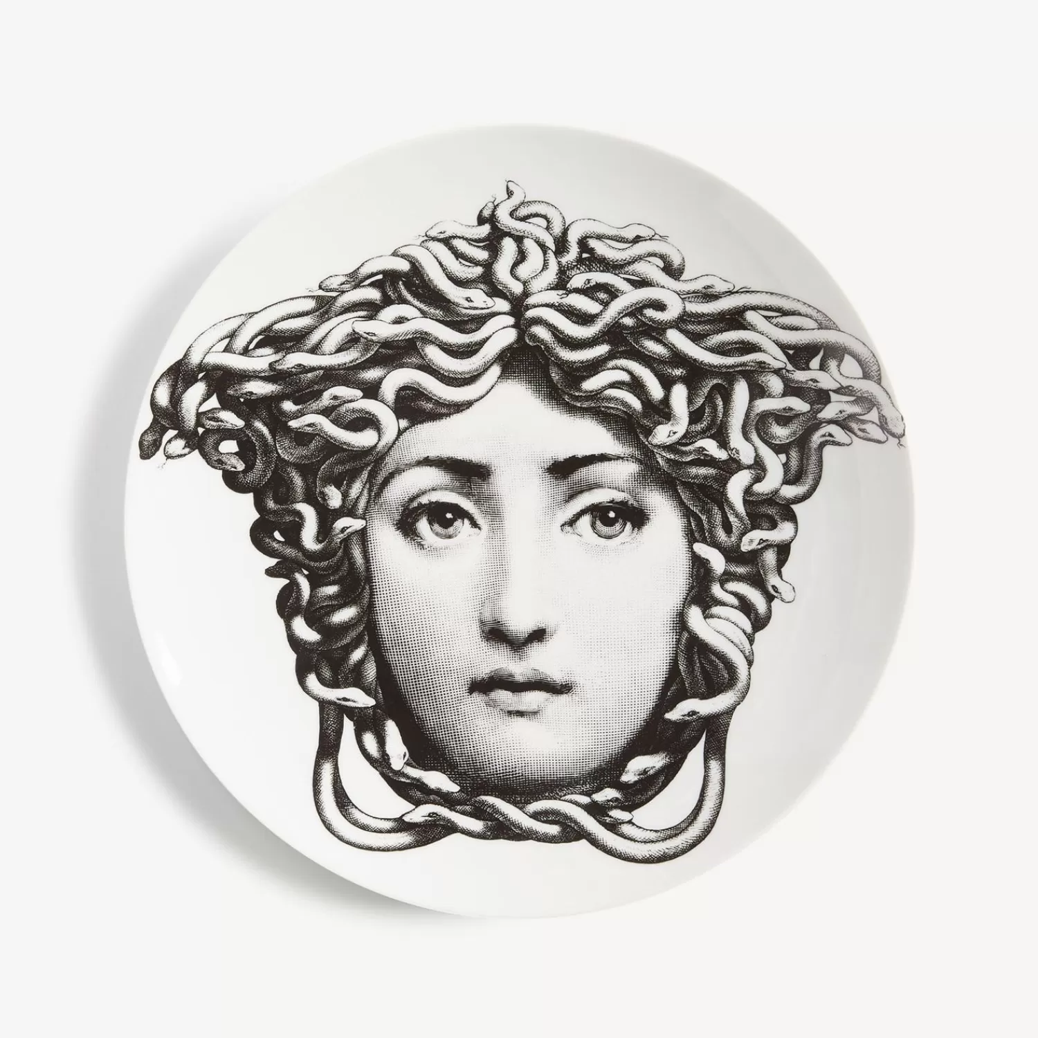 Antiquity<Fornasetti Wall Plate Tema E Variazioni N.217 White/Black