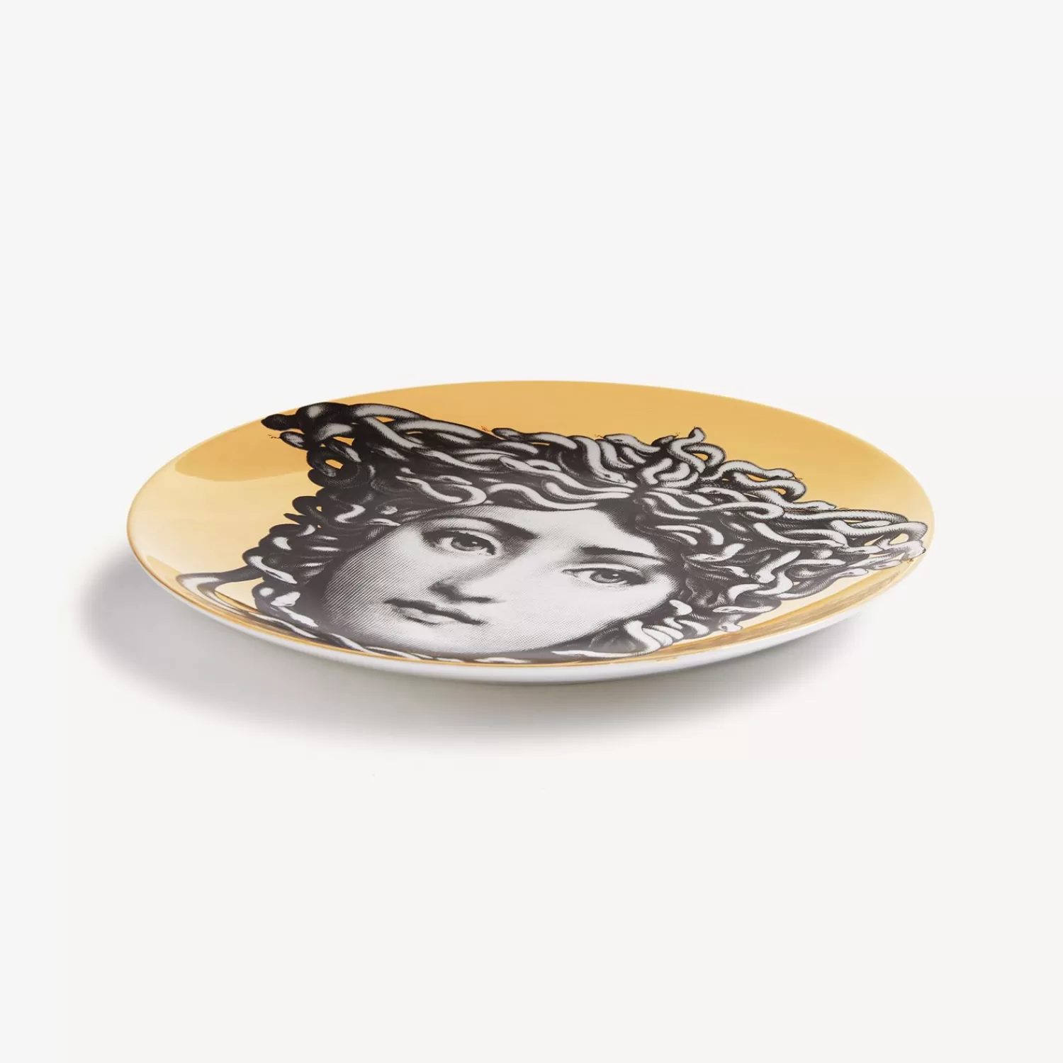 Antiquity<Fornasetti Wall Plate Tema E Variazioni N.217 White/Black/Gold