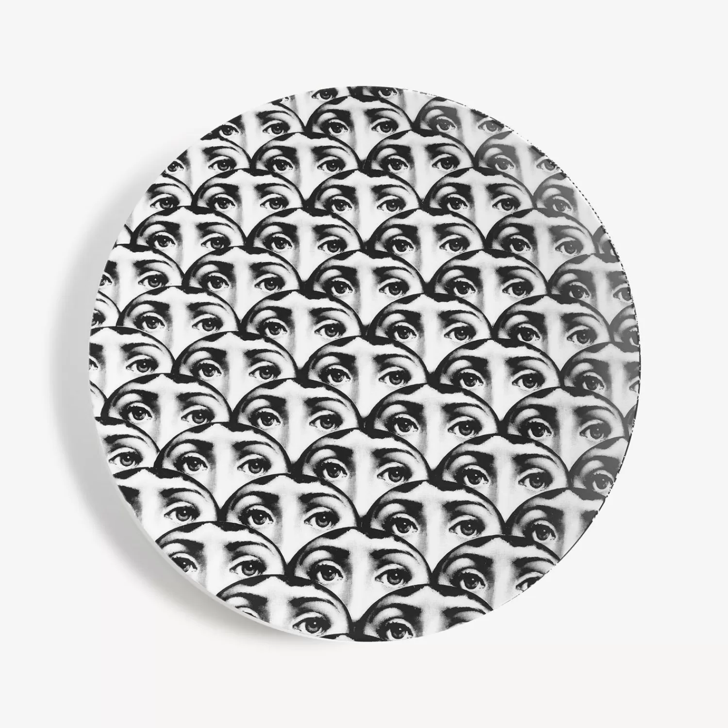 Repetition<Fornasetti Wall Plate Tema E Variazioni N.224 White/Black