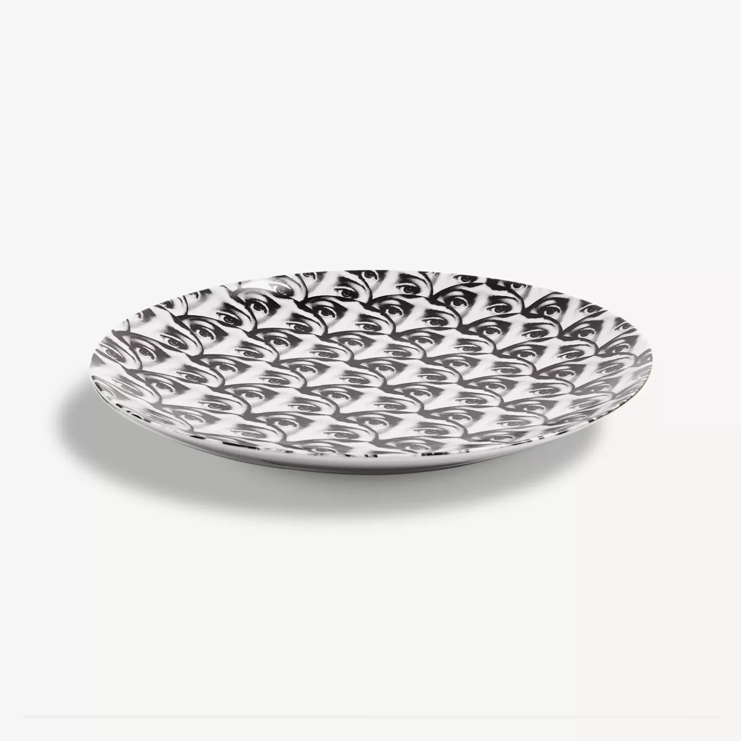 Repetition<Fornasetti Wall Plate Tema E Variazioni N.224 White/Black