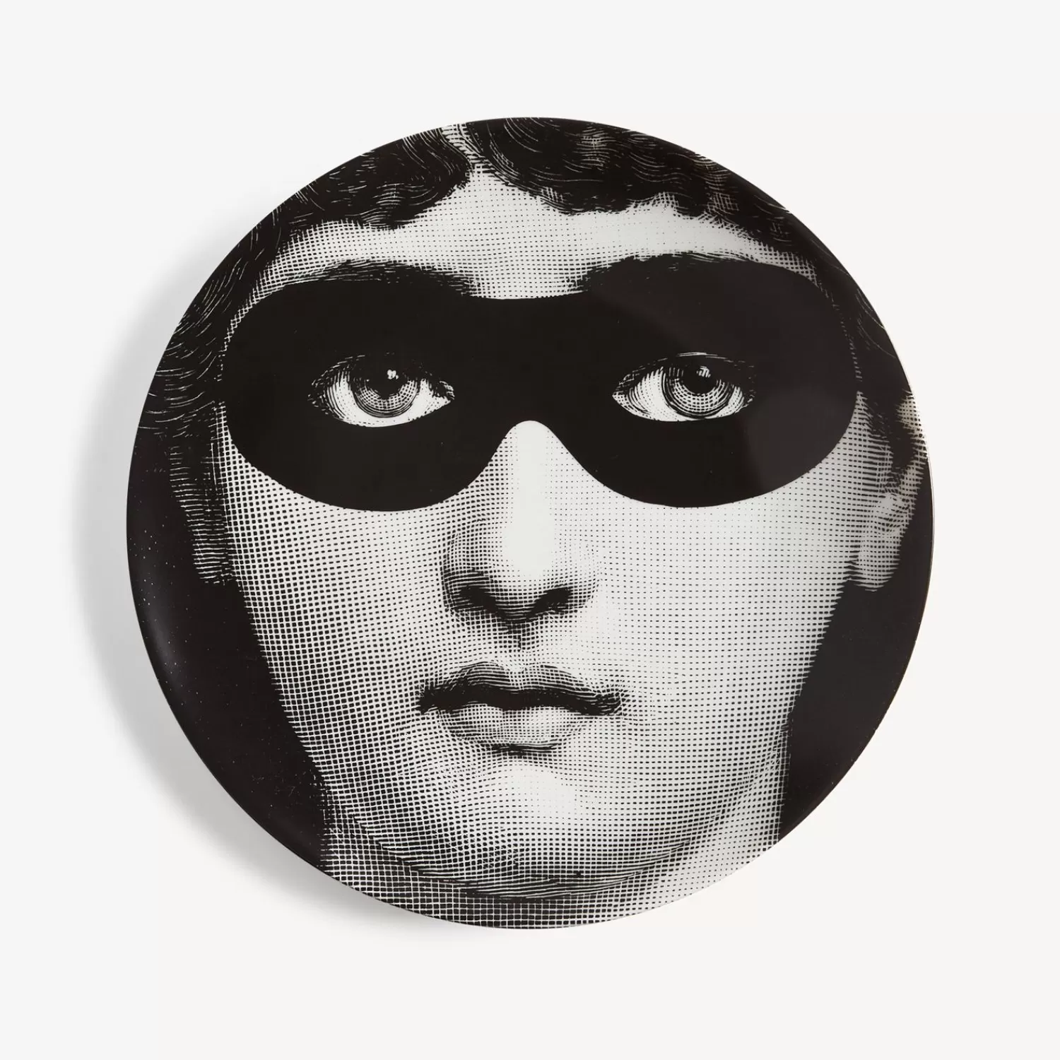 Occhi<Fornasetti Wall Plate Tema E Variazioni N.22 White/Black