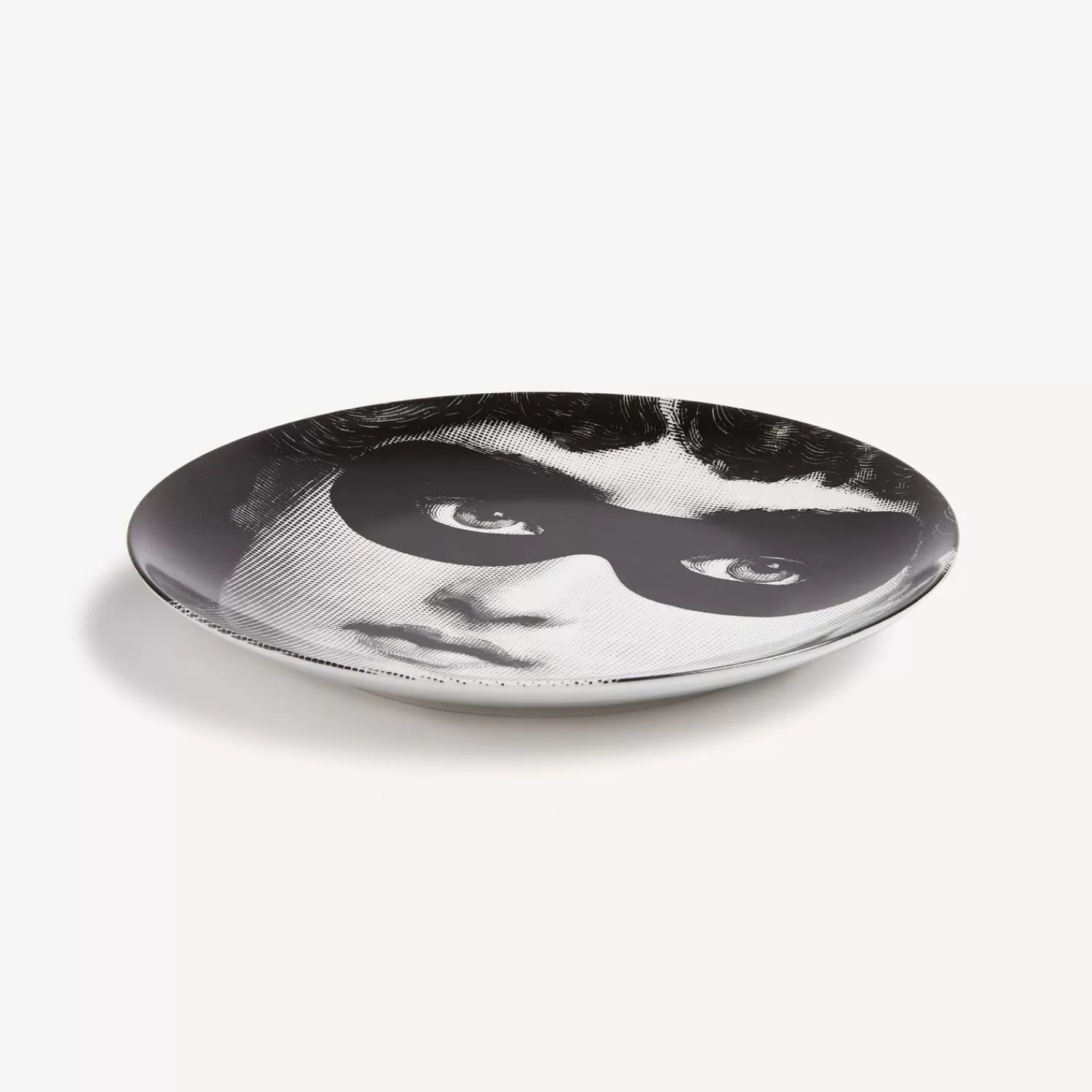 Occhi<Fornasetti Wall Plate Tema E Variazioni N.22 White/Black