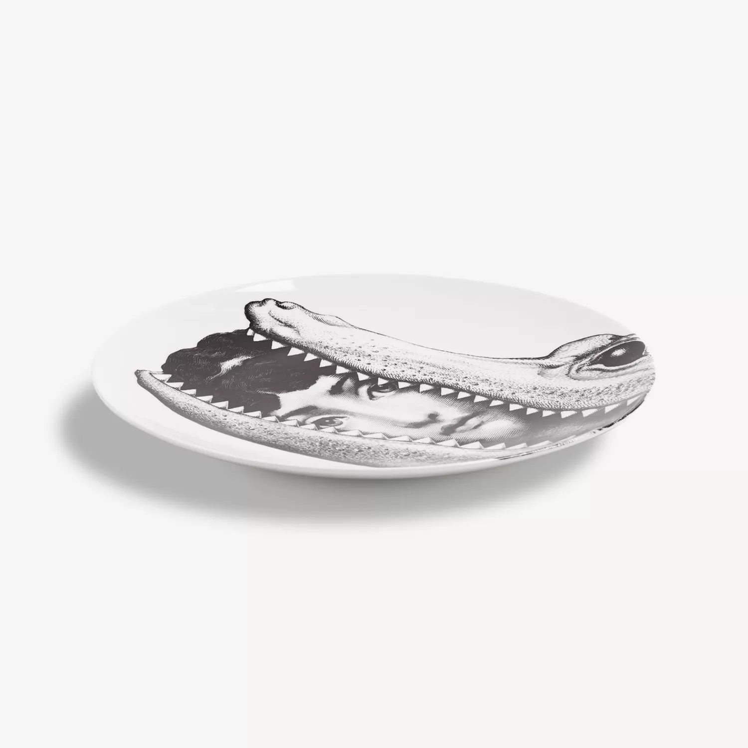 Animals<Fornasetti Wall Plate Tema E Variazioni N.233 White/Black