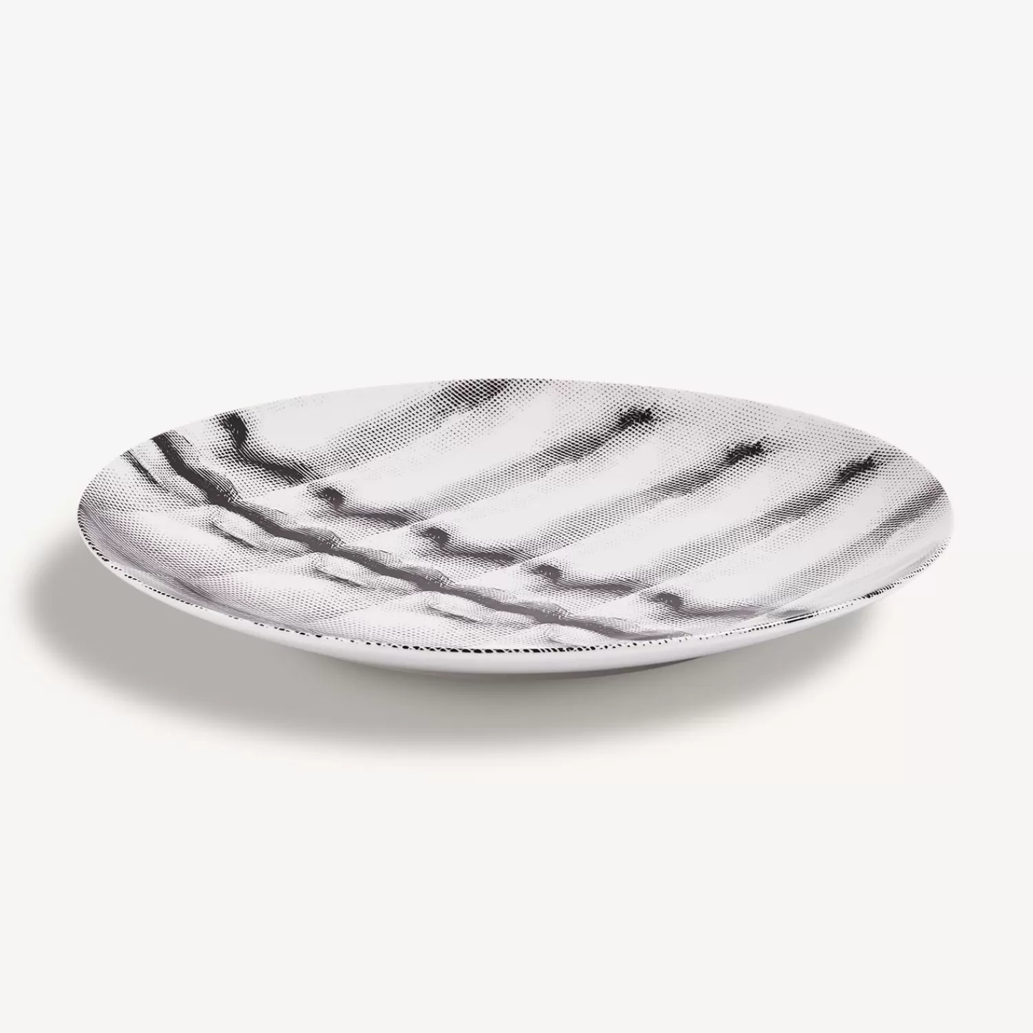 Repetition<Fornasetti Wall Plate Tema E Variazioni N.238 White/Black