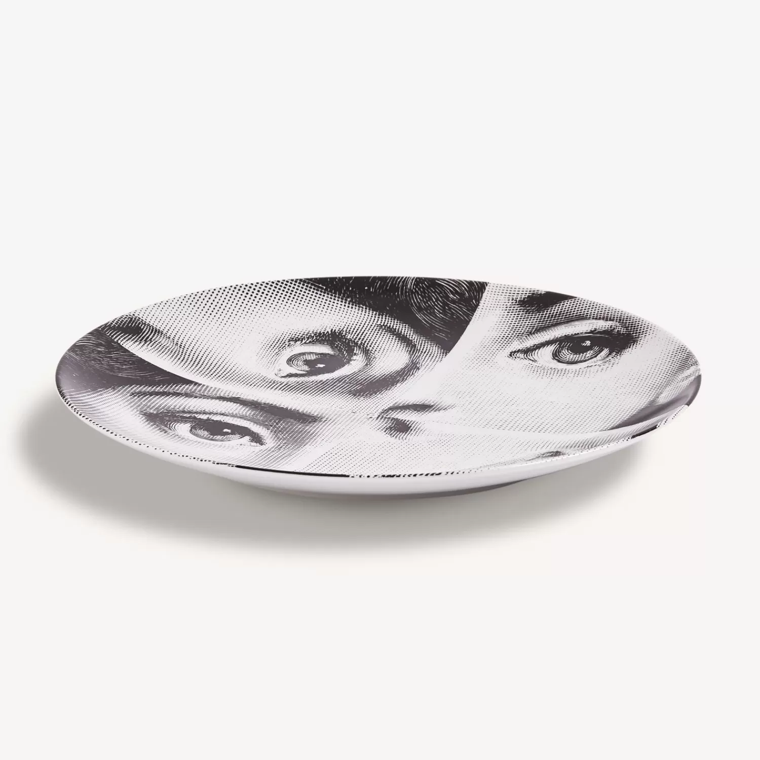 Repetition<Fornasetti Wall Plate Tema E Variazioni N.244 White/Black