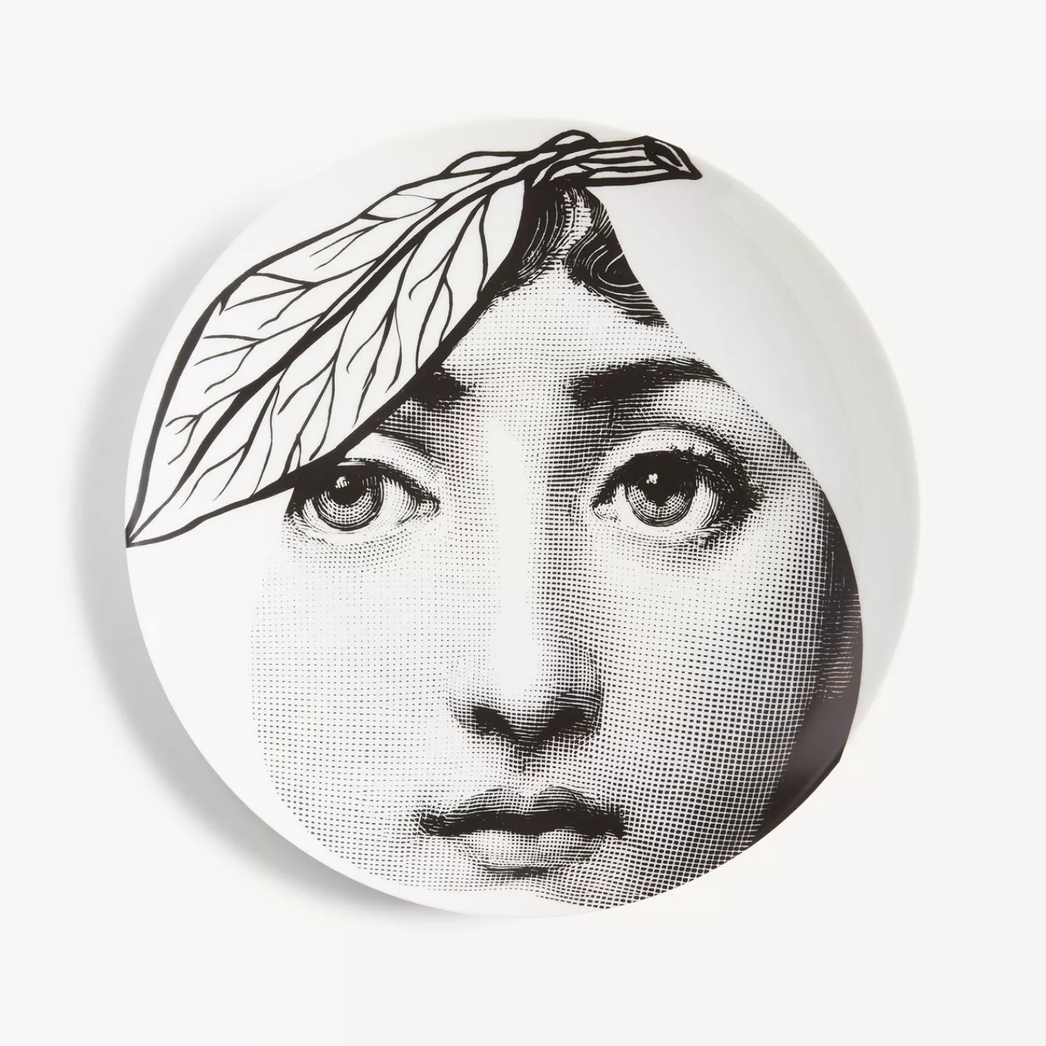 Fruit<Fornasetti Wall Plate Tema E Variazioni N.24 White/Black