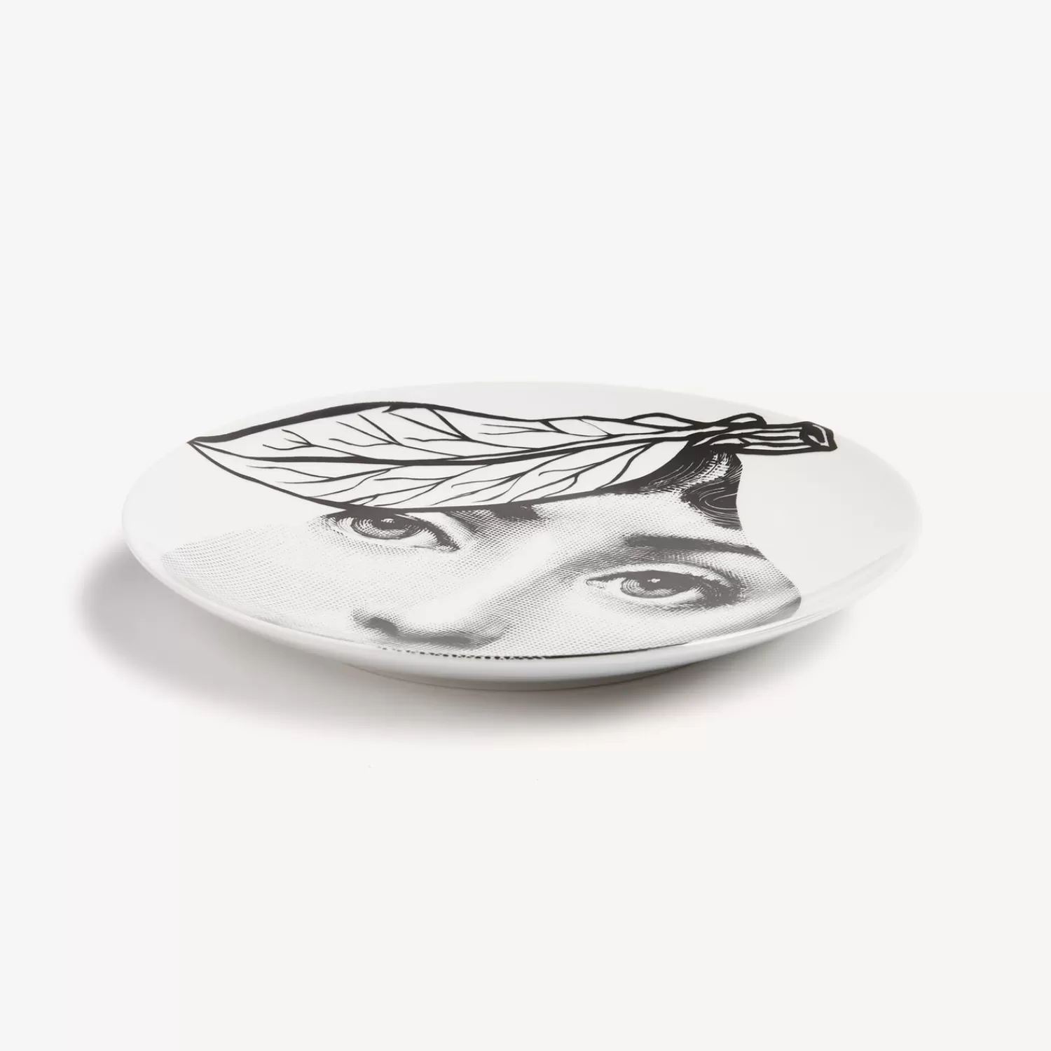 Fruit<Fornasetti Wall Plate Tema E Variazioni N.24 White/Black