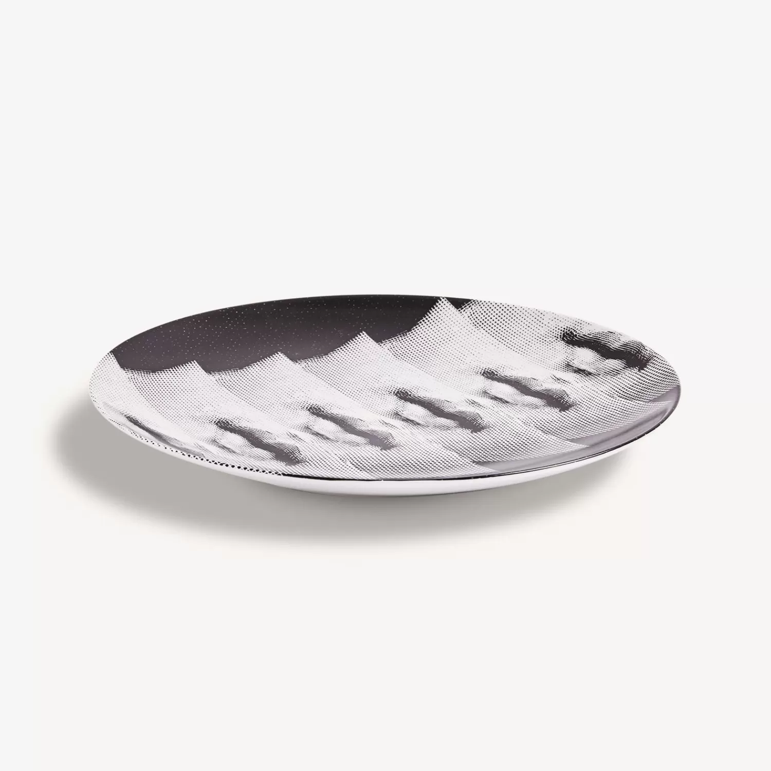 Repetition<Fornasetti Wall Plate Tema E Variazioni N.250 White/Black