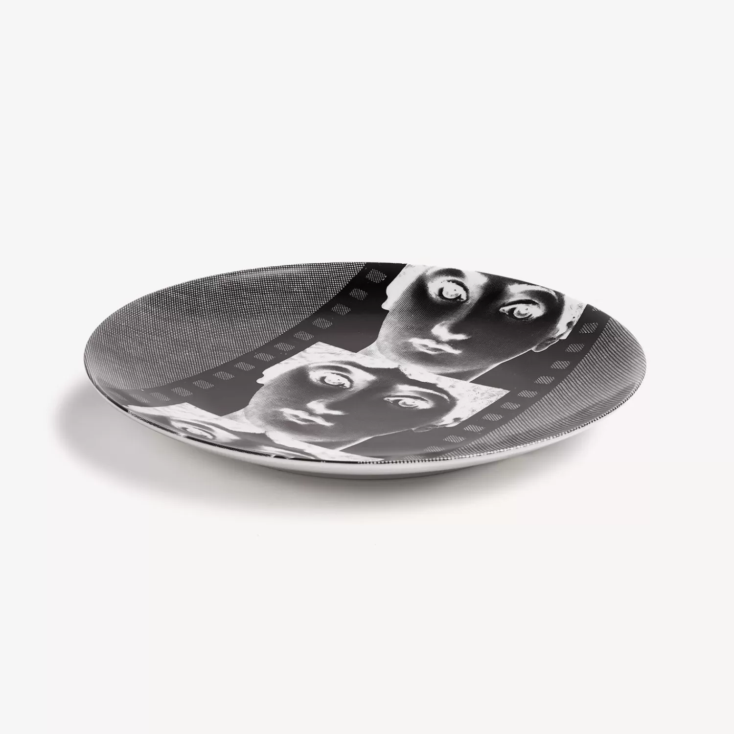 Repetition<Fornasetti Wall Plate Tema E Variazioni N.272 White/Black