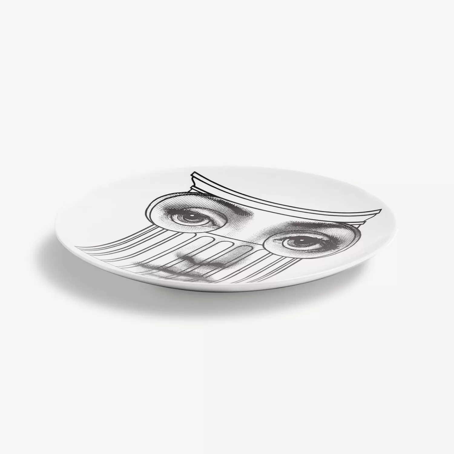 Antiquity<Fornasetti Wall Plate Tema E Variazioni N.278 White/Black