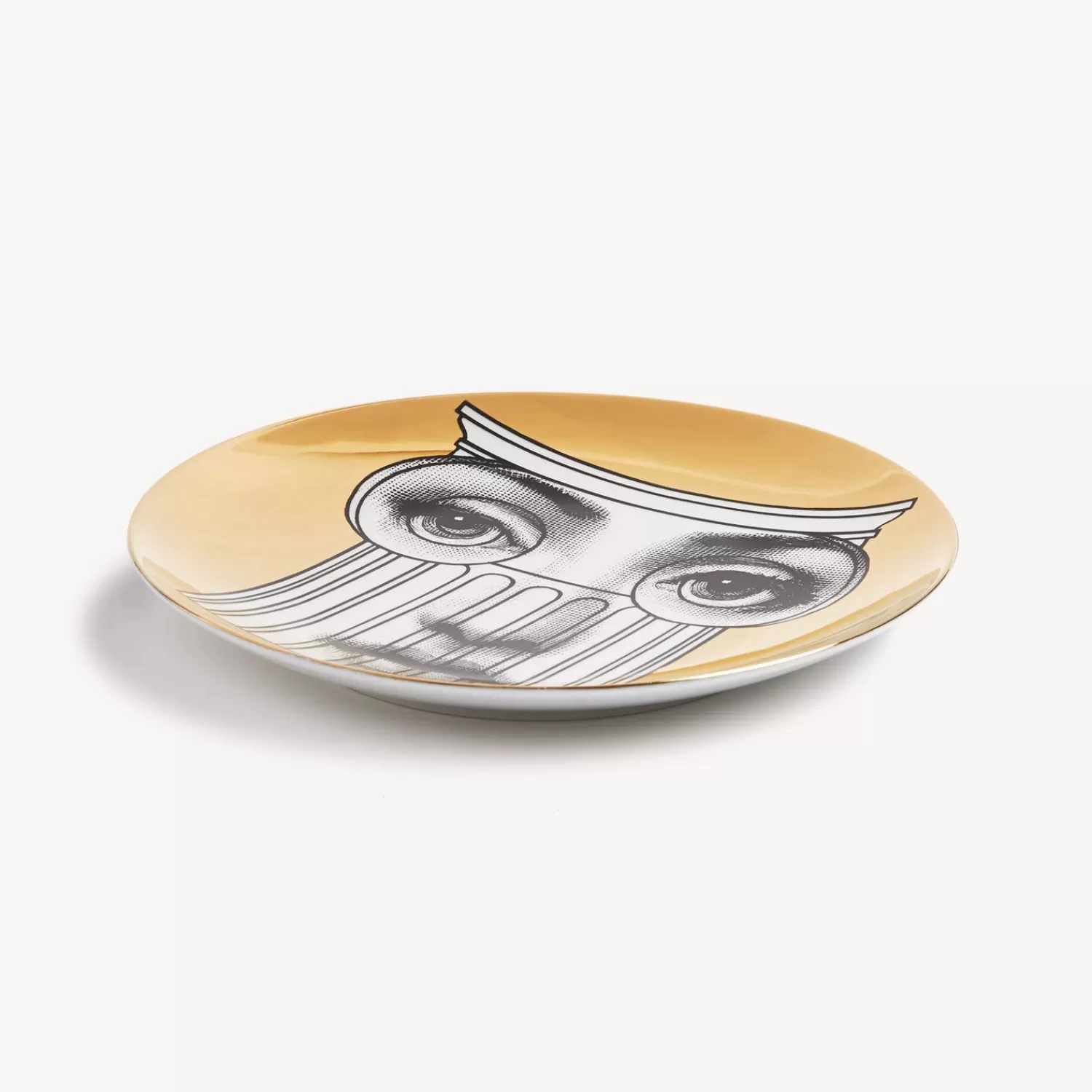 Antiquity<Fornasetti Wall Plate Tema E Variazioni N.278 White/Black/Gold