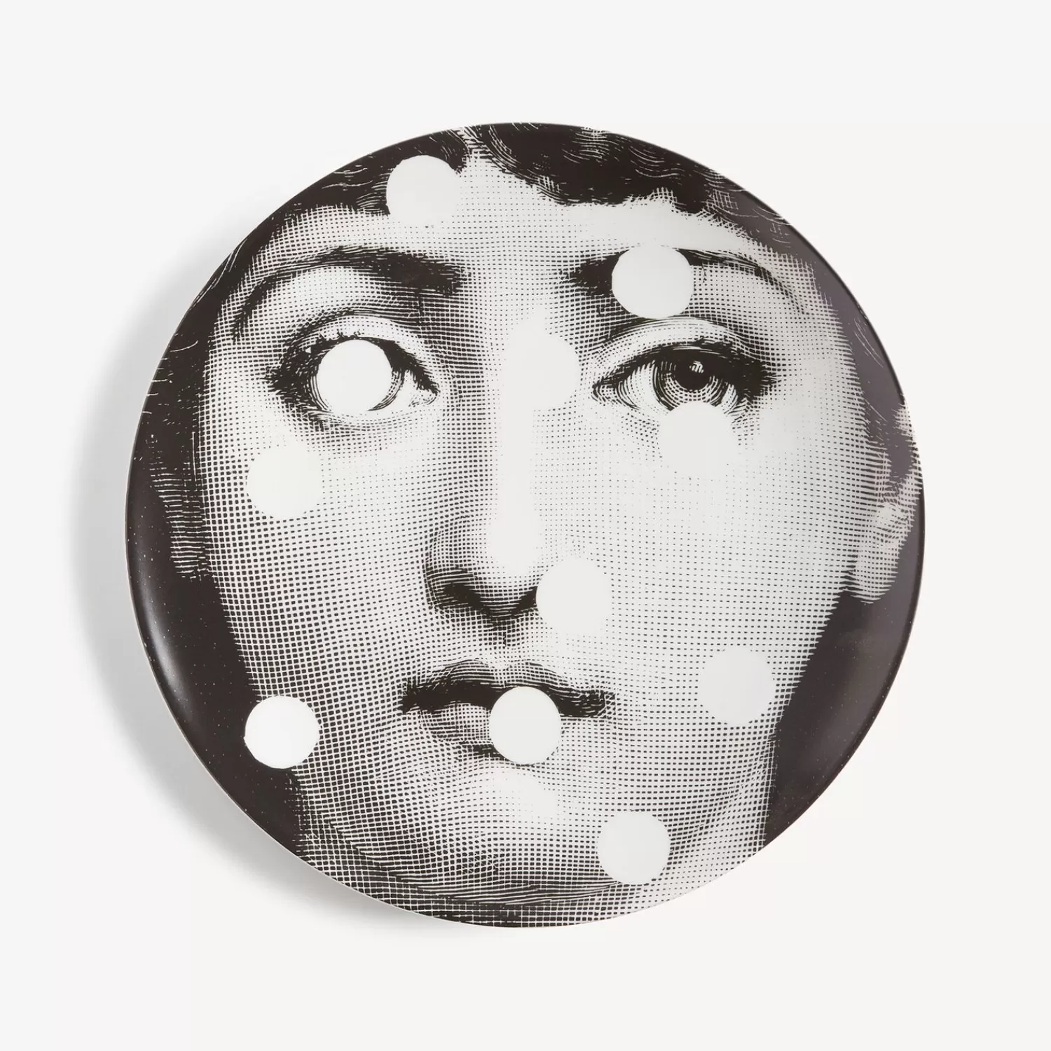 Fragment<Fornasetti Wall Plate Tema E Variazioni N.27 White/Black