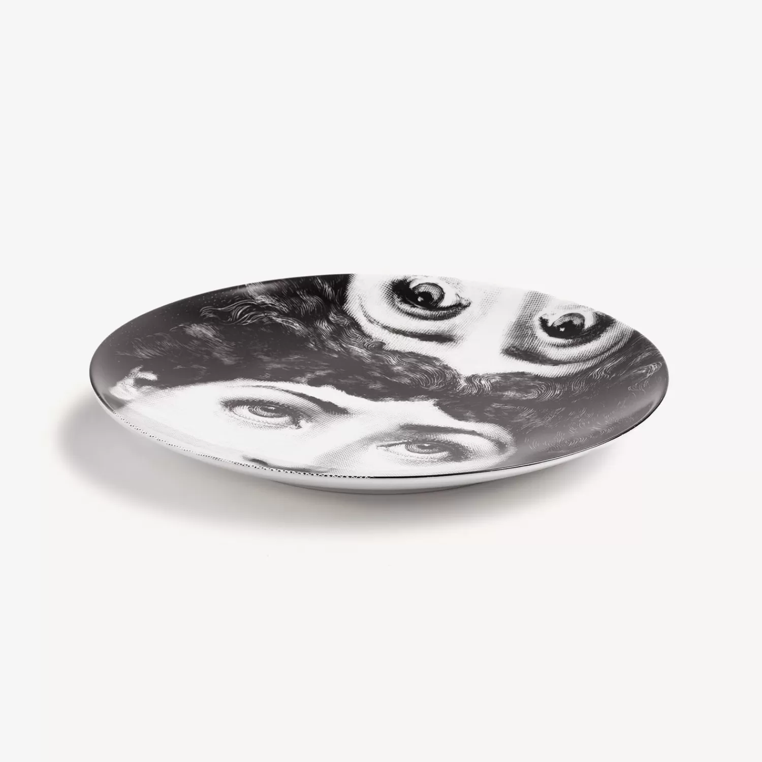 Surrealism<Fornasetti Wall Plate Tema E Variazioni N.285 White/Black