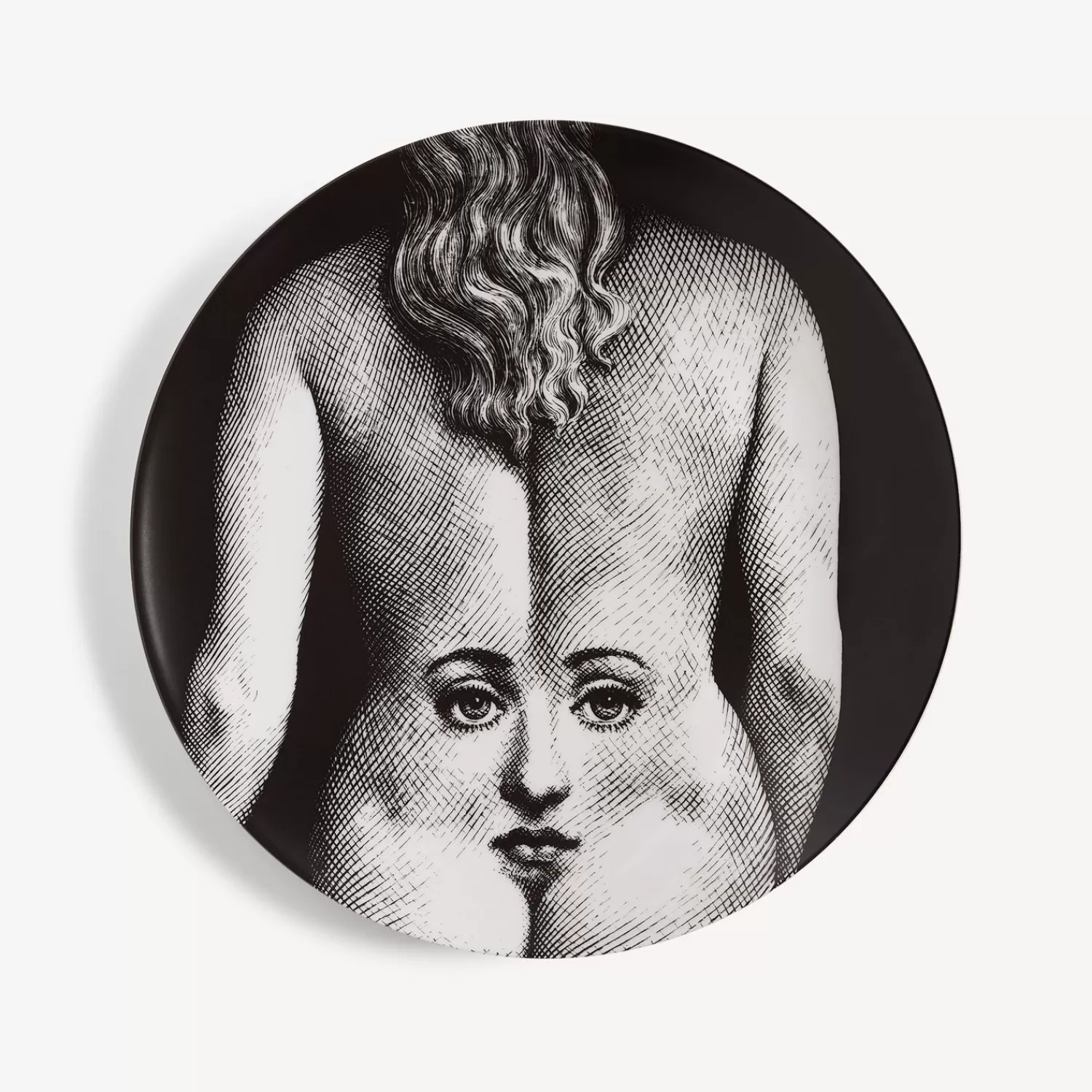 Anatomical Drawings<Fornasetti Wall Plate Tema E Variazioni N.300 White/Black