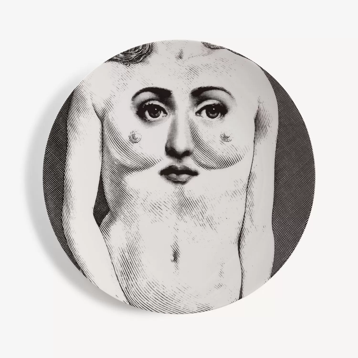 Anatomical Drawings<Fornasetti Wall Plate Tema E Variazioni N.301 White/Black