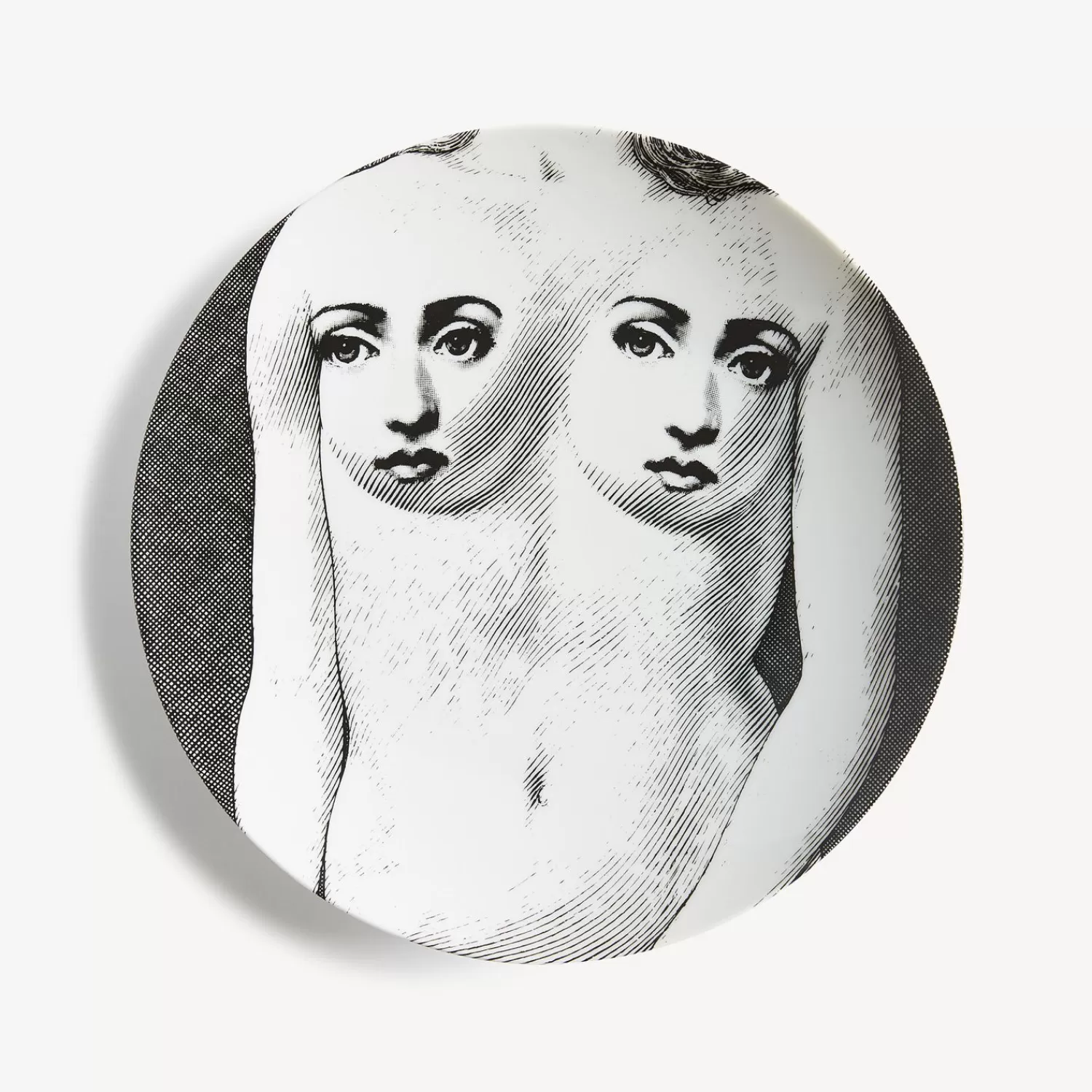 Anatomical Drawings<Fornasetti Wall Plate Tema E Variazioni N.307 White/Black