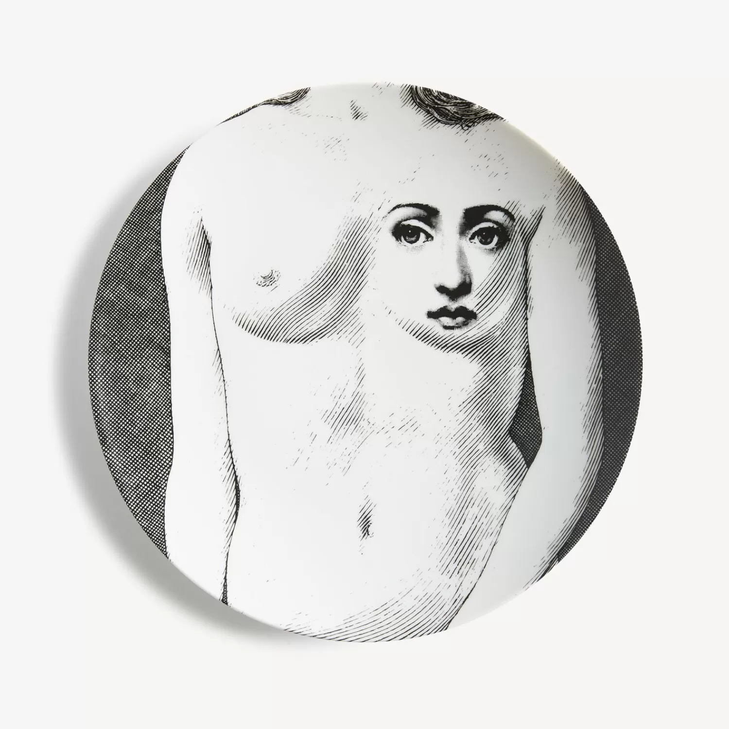 Anatomical Drawings<Fornasetti Wall Plate Tema E Variazioni N.308 White/Black