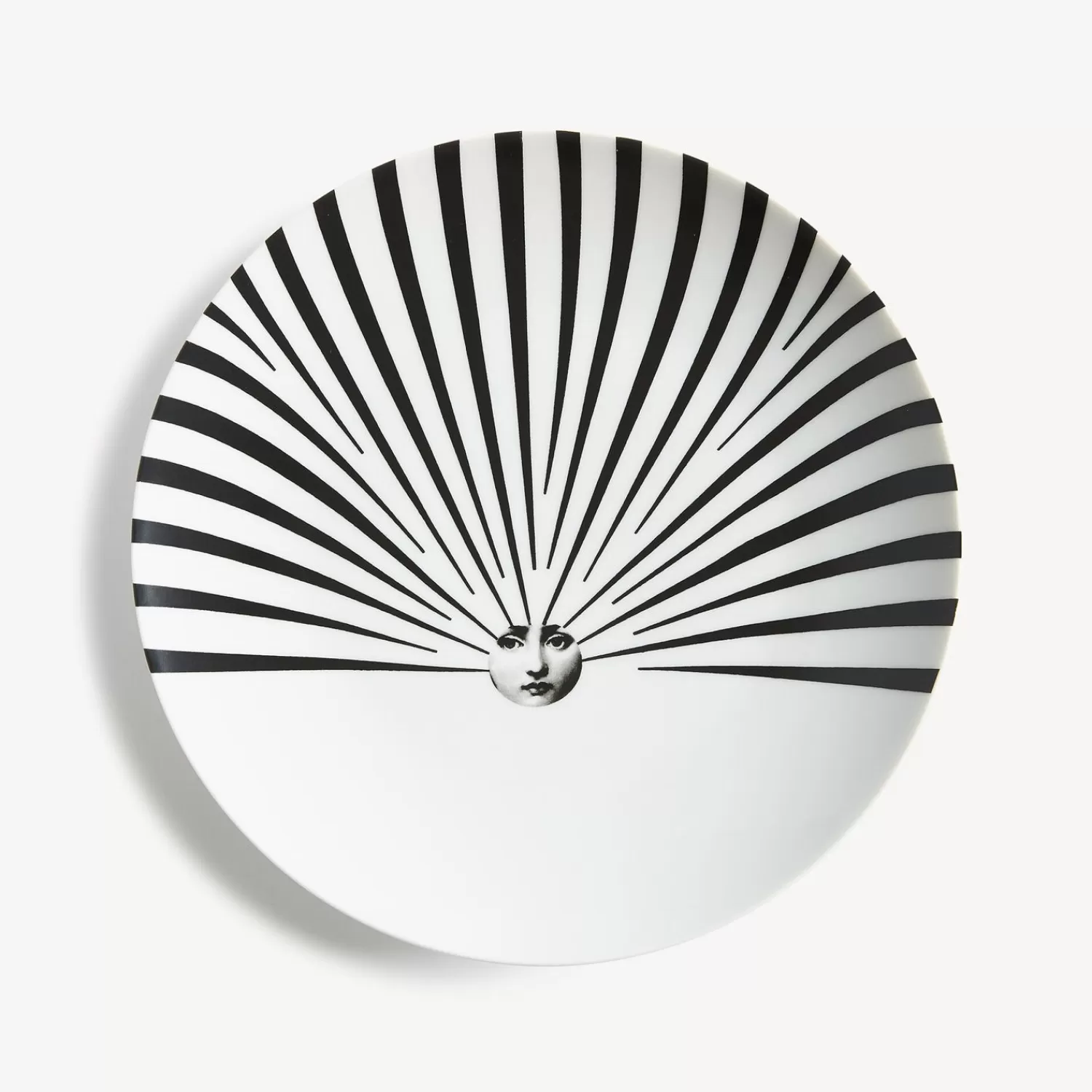 Soli<Fornasetti Wall Plate Tema E Variazioni N.309 White/Black