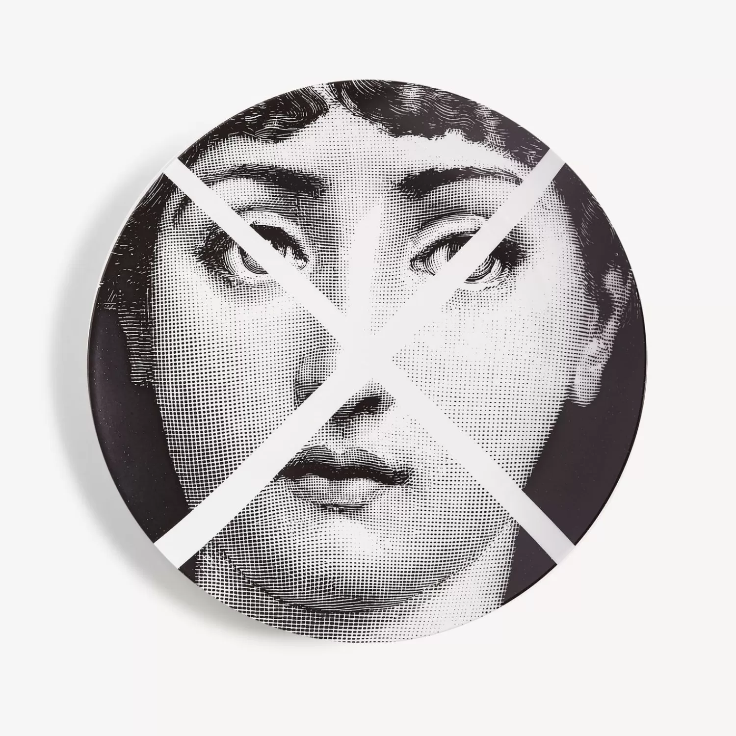 Fragment<Fornasetti Wall Plate Tema E Variazioni N.30 White/Black