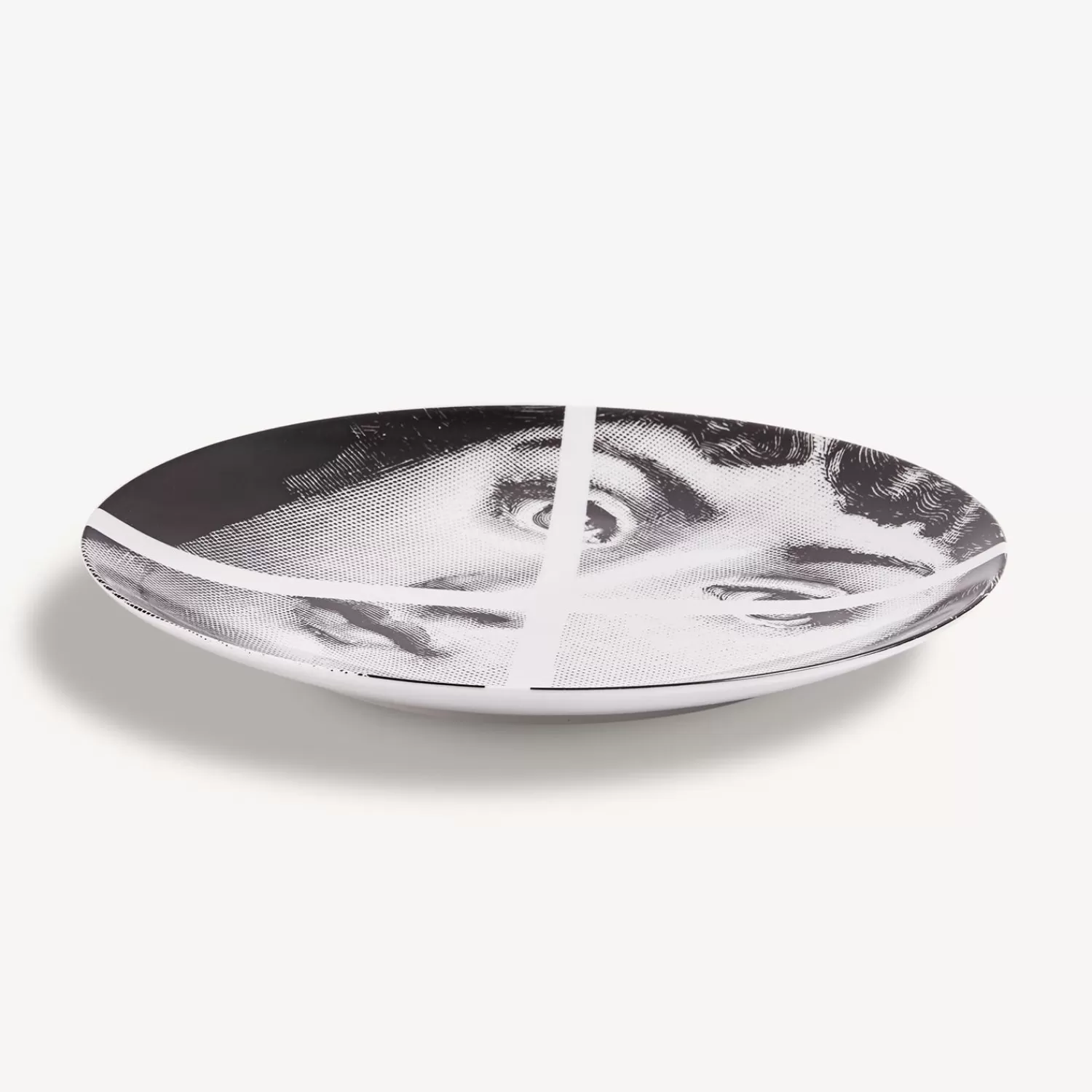 Fragment<Fornasetti Wall Plate Tema E Variazioni N.30 White/Black