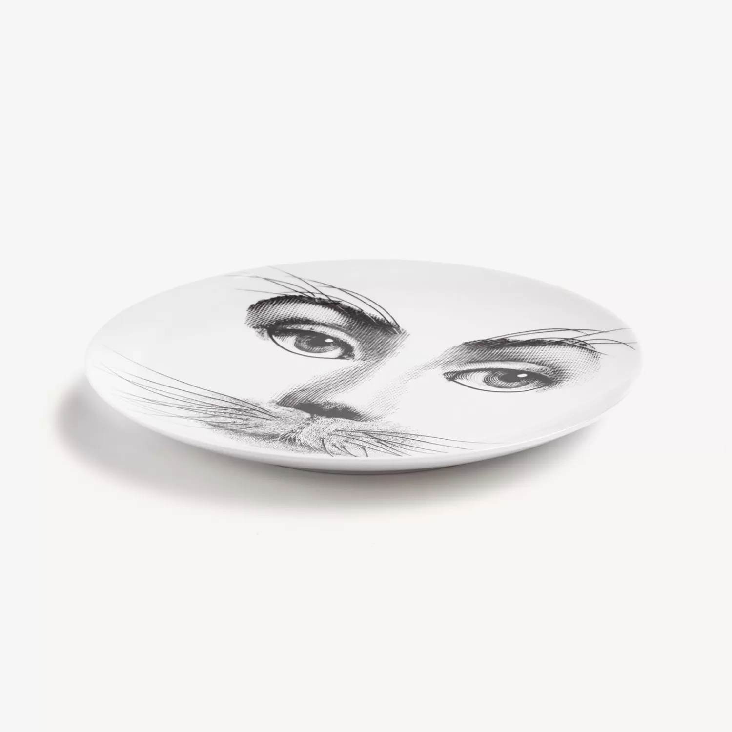 Animals<Fornasetti Wall Plate Tema E Variazioni N.311 White/Black
