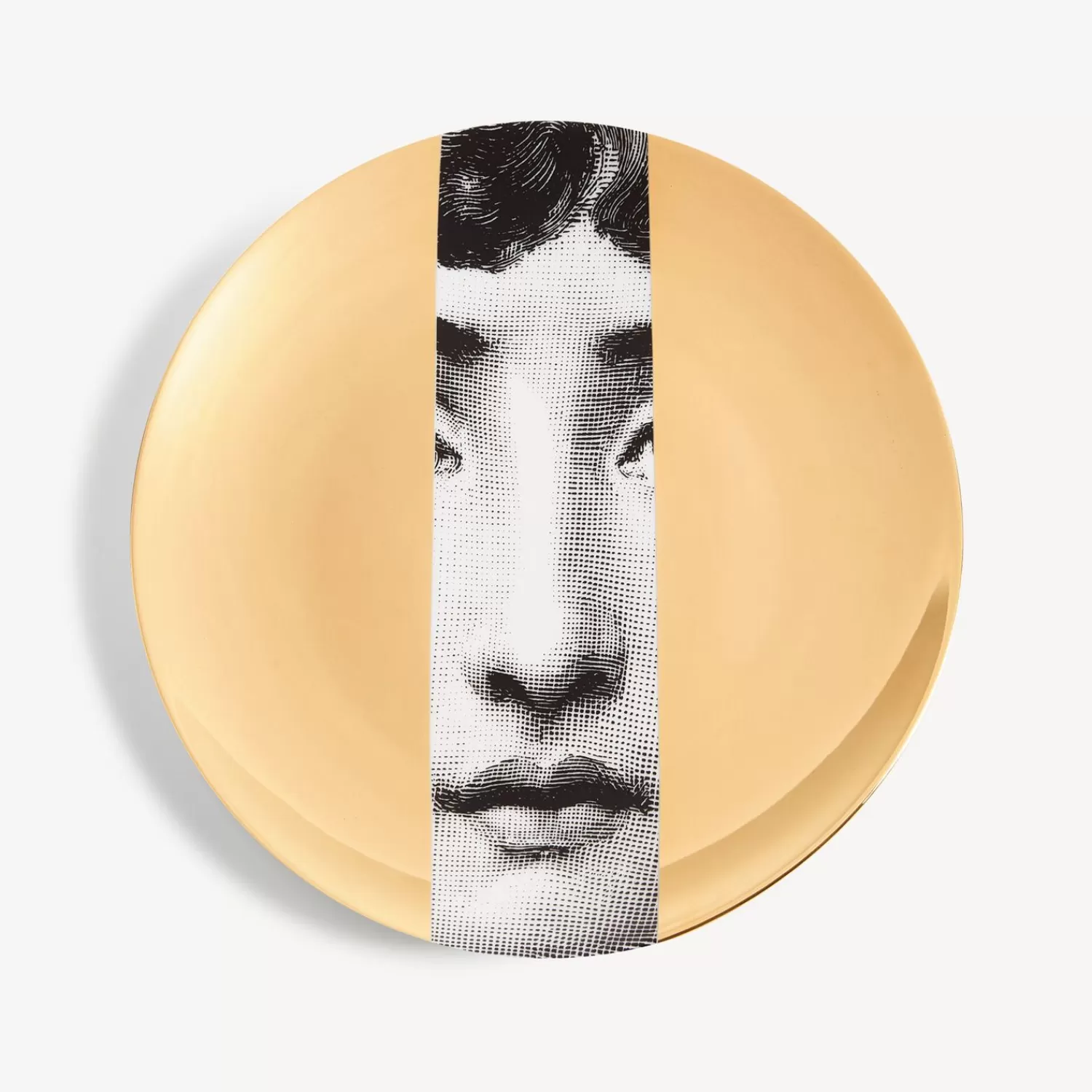 Fragment<Fornasetti Wall Plate Tema E Variazioni N.33 White/Black/Gold